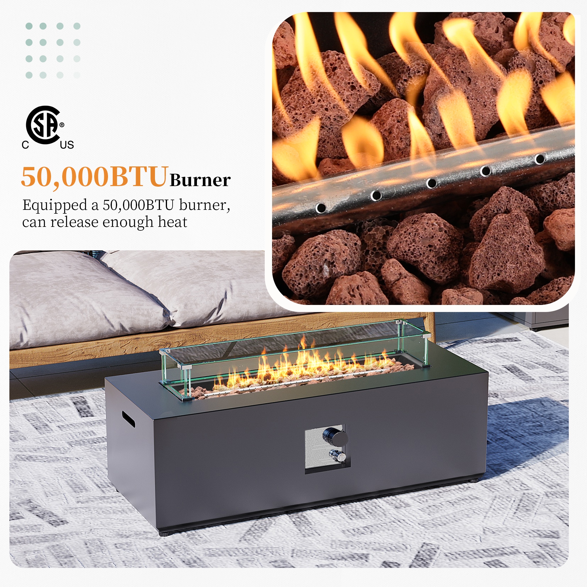 Patio Watcher LS-42T-FX-DG-WB Outdoor-Gas-Firepits - View #6