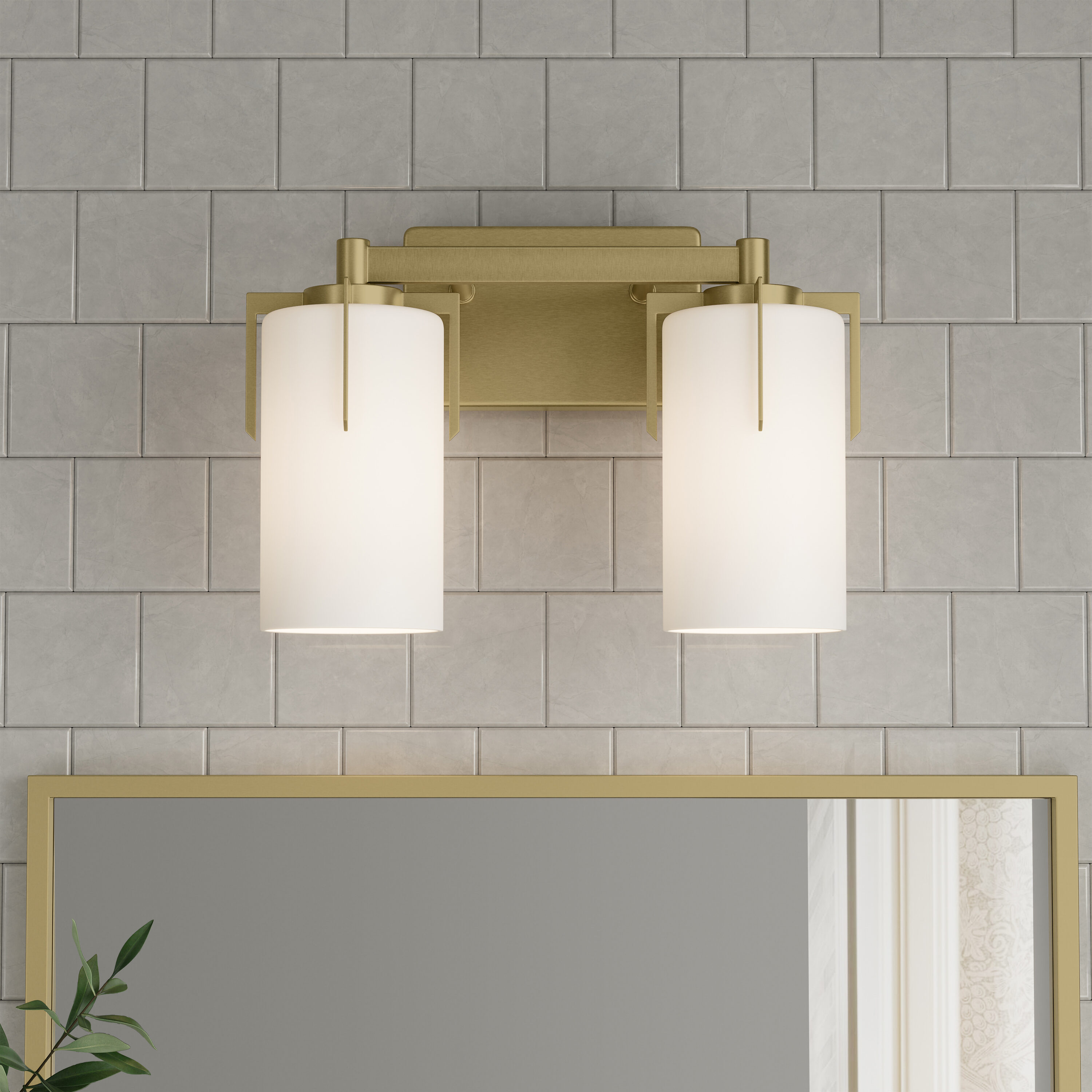 Millennium Lighting Froselle 13.25-in 2 Light Brushed Brass Modern/contemporary Bathroom Vanity light