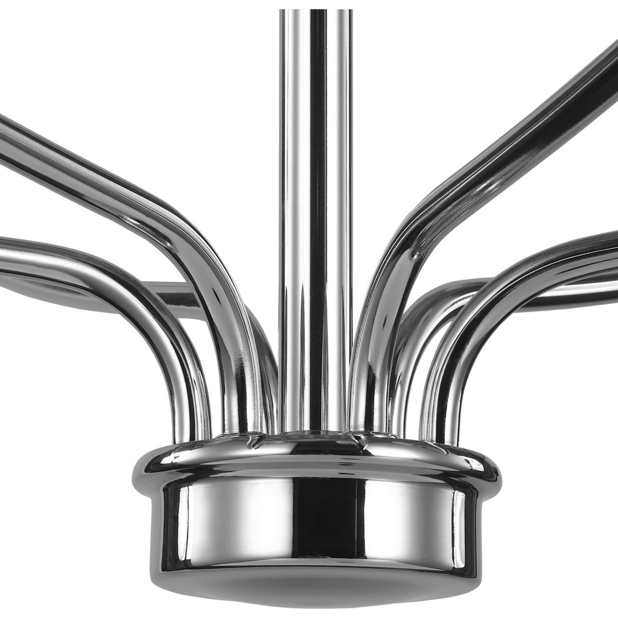 Bonita Six-Light Polished Chrome Drum Shade Chandelier