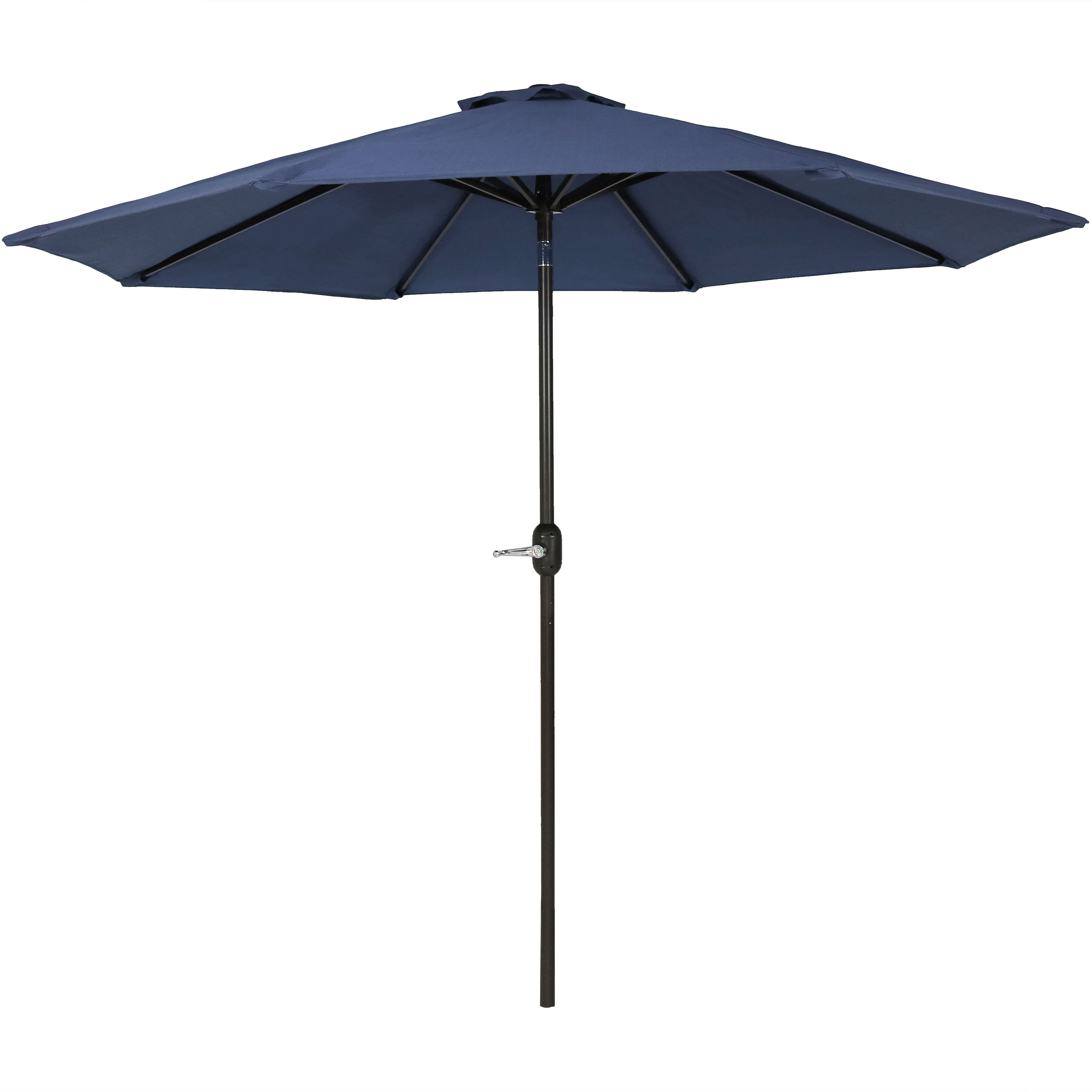 Sunnydaze Decor JLP-693 8.5-ft Aluminum Navy Push-button Tilt Market Patio Umbrella