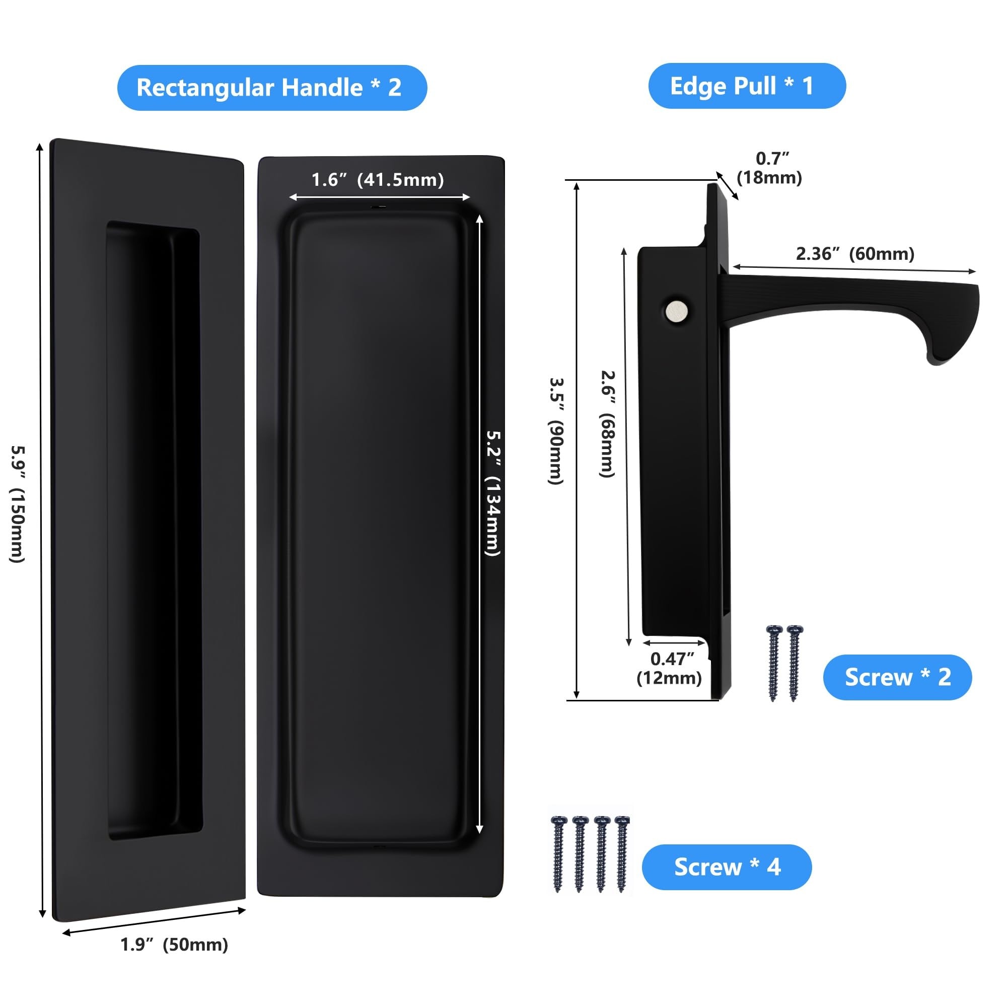 Numhew NHDREW42135 Pocket-Door-Pulls - View #2