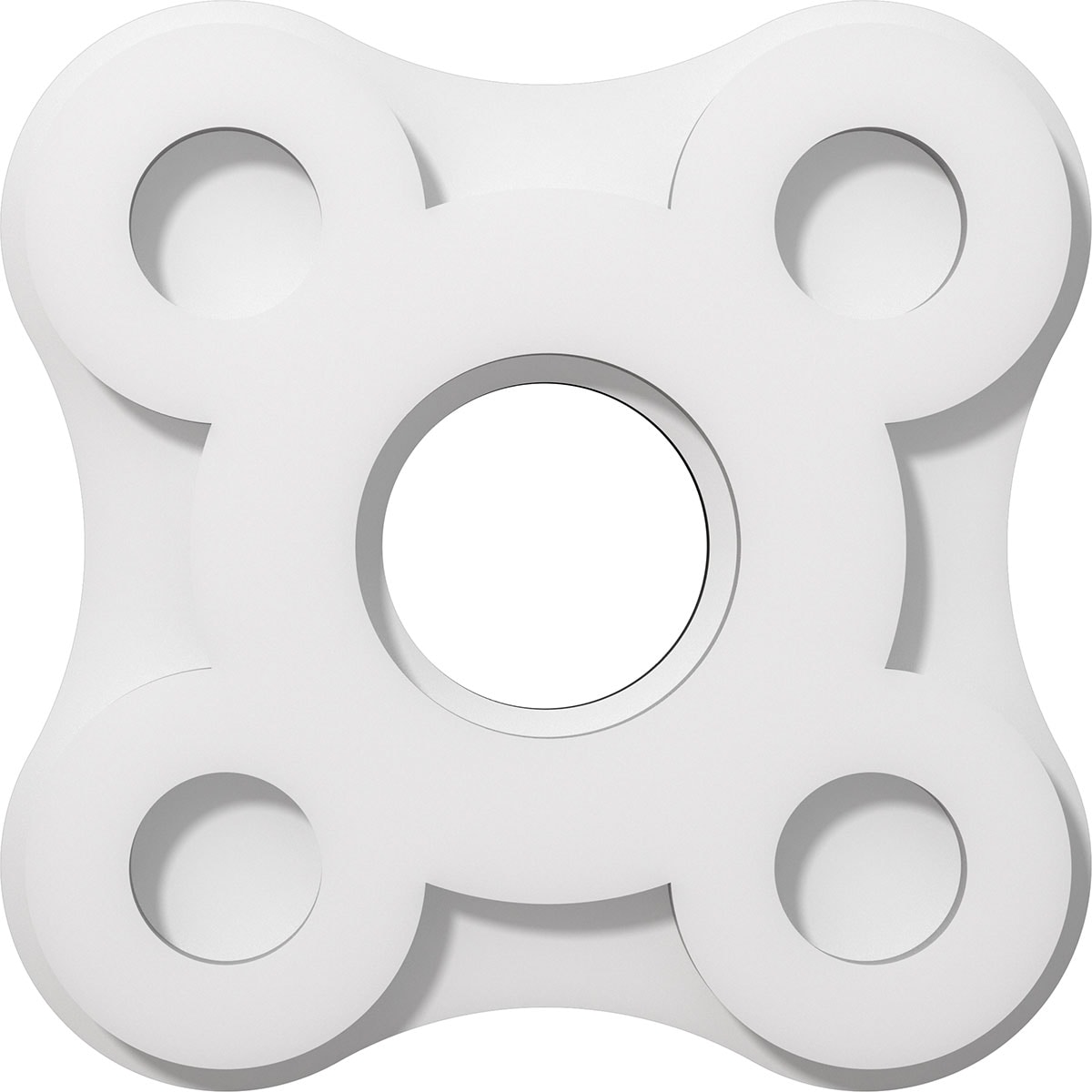 Ekena Millwork CMP10LA-03000 Luna 10-Inches W x 10-Inches L Contemporary White PVC Whole Ceiling Medallion