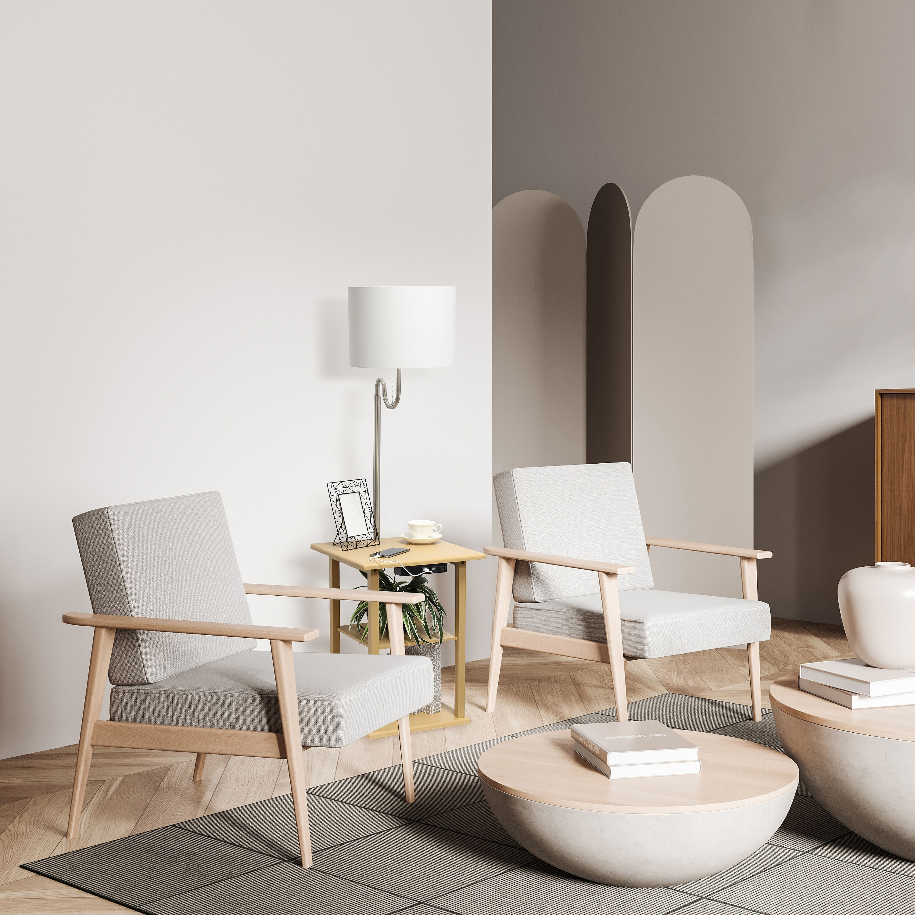 Simple Designs LF2016-TAN floorlamps - View #4
