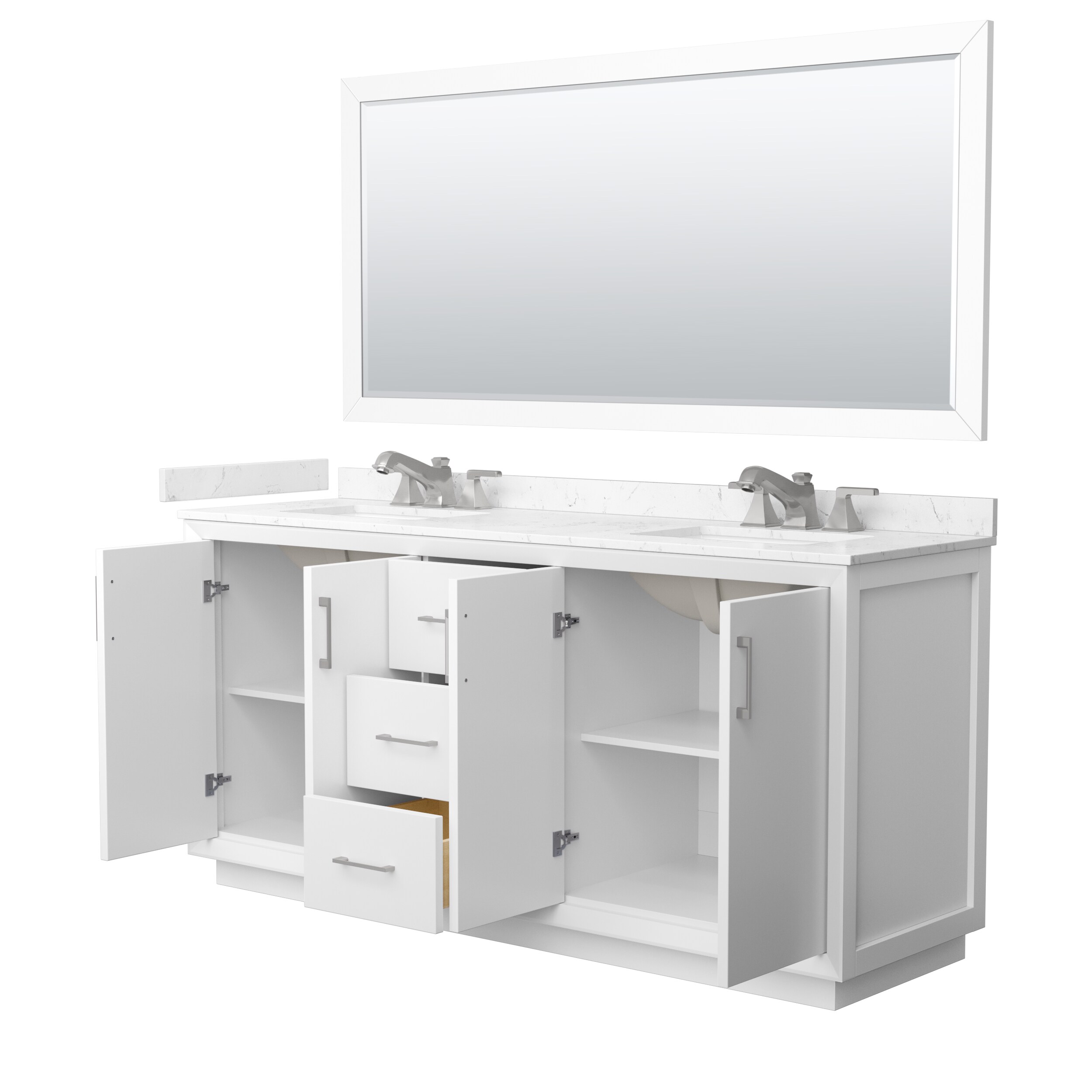 Wyndham Collection WCF414172DWHC2US3M70 Bath-Vanity-Combo - View #2