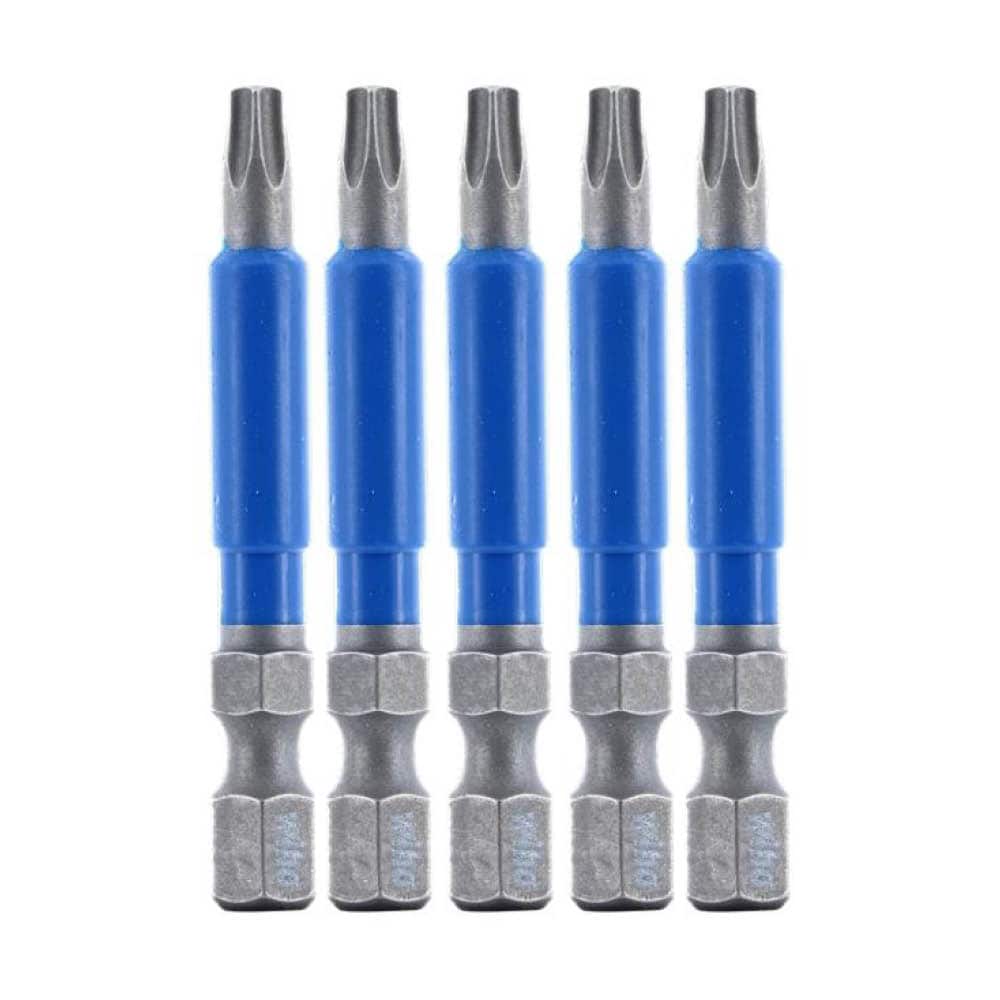 Wiha 70275 TerminatorBlue T15 1/4-in x 4-in Torx Impact Driver Bit 5 -Piece