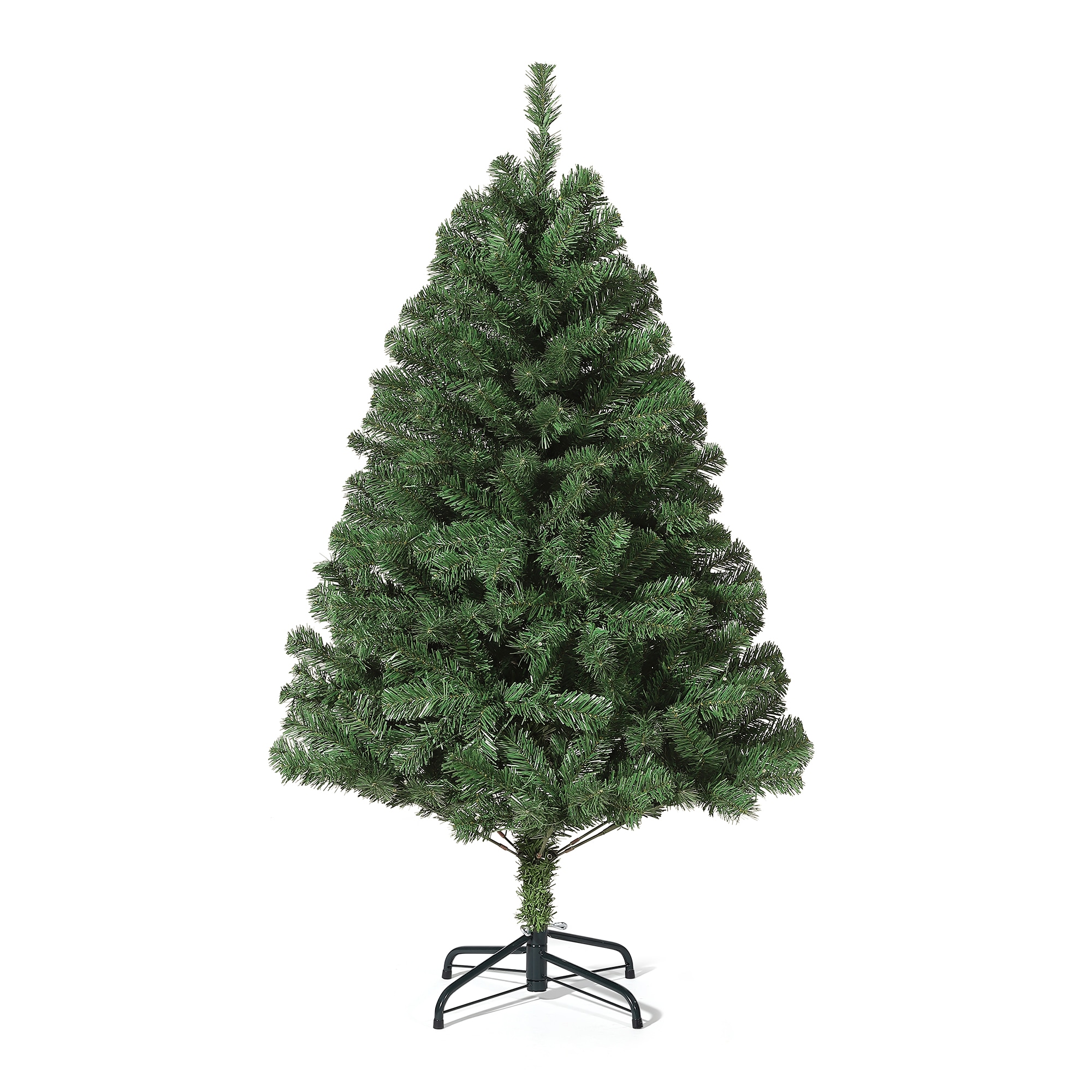 Der Rose 4.5FT Artificial Holiday Christmas Tree for Home Office Party Decoration with 1400 Branch Tips Easy Assembly Metal Hinges Foldable Base
