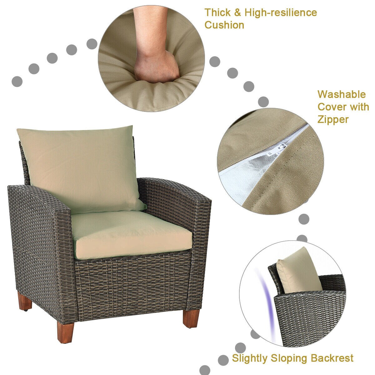 Forclover HBV-W665ABN Patio-Conversation-Sets - View #6