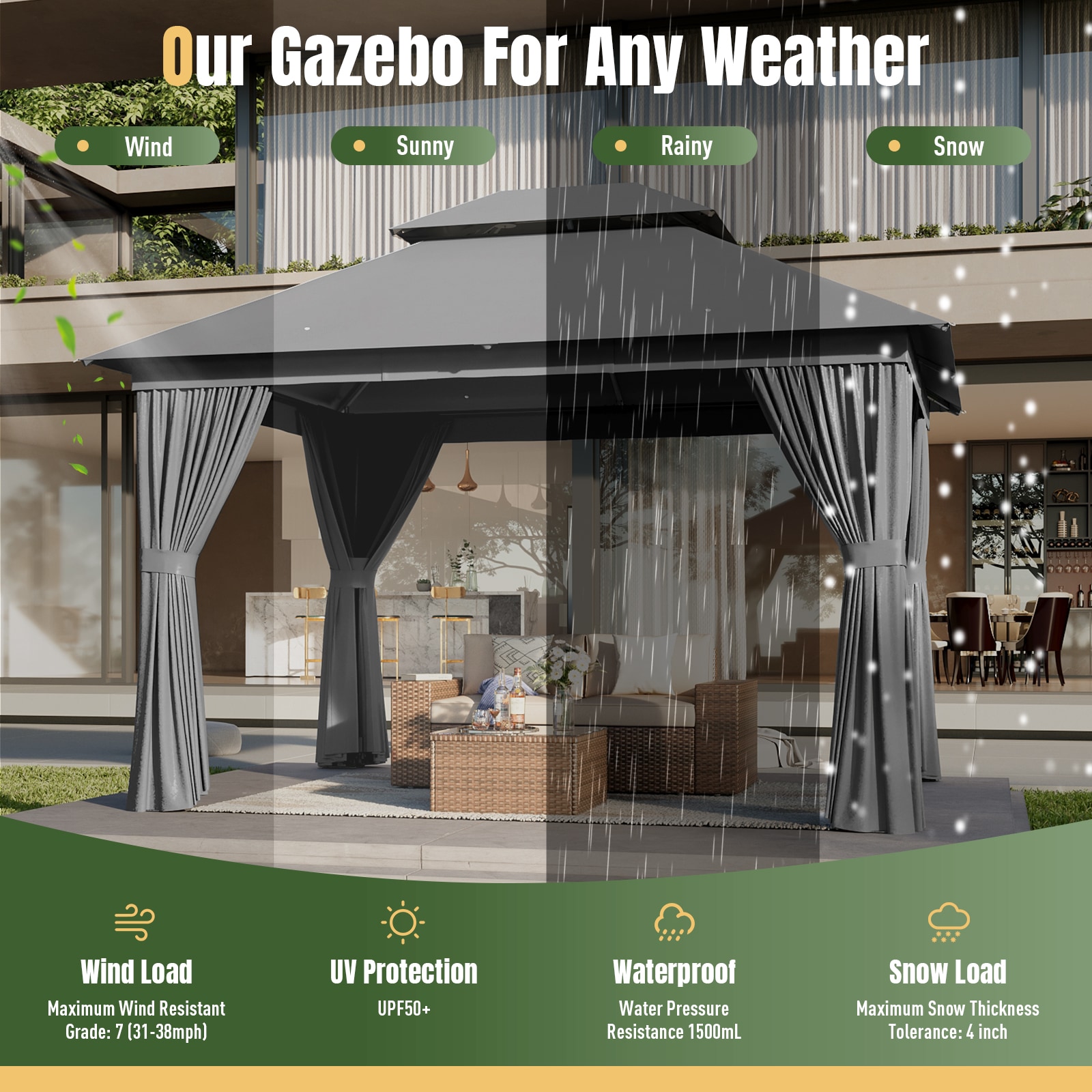 AOXUN AX-402G22 Wood-Resin-Gazebos - View #10