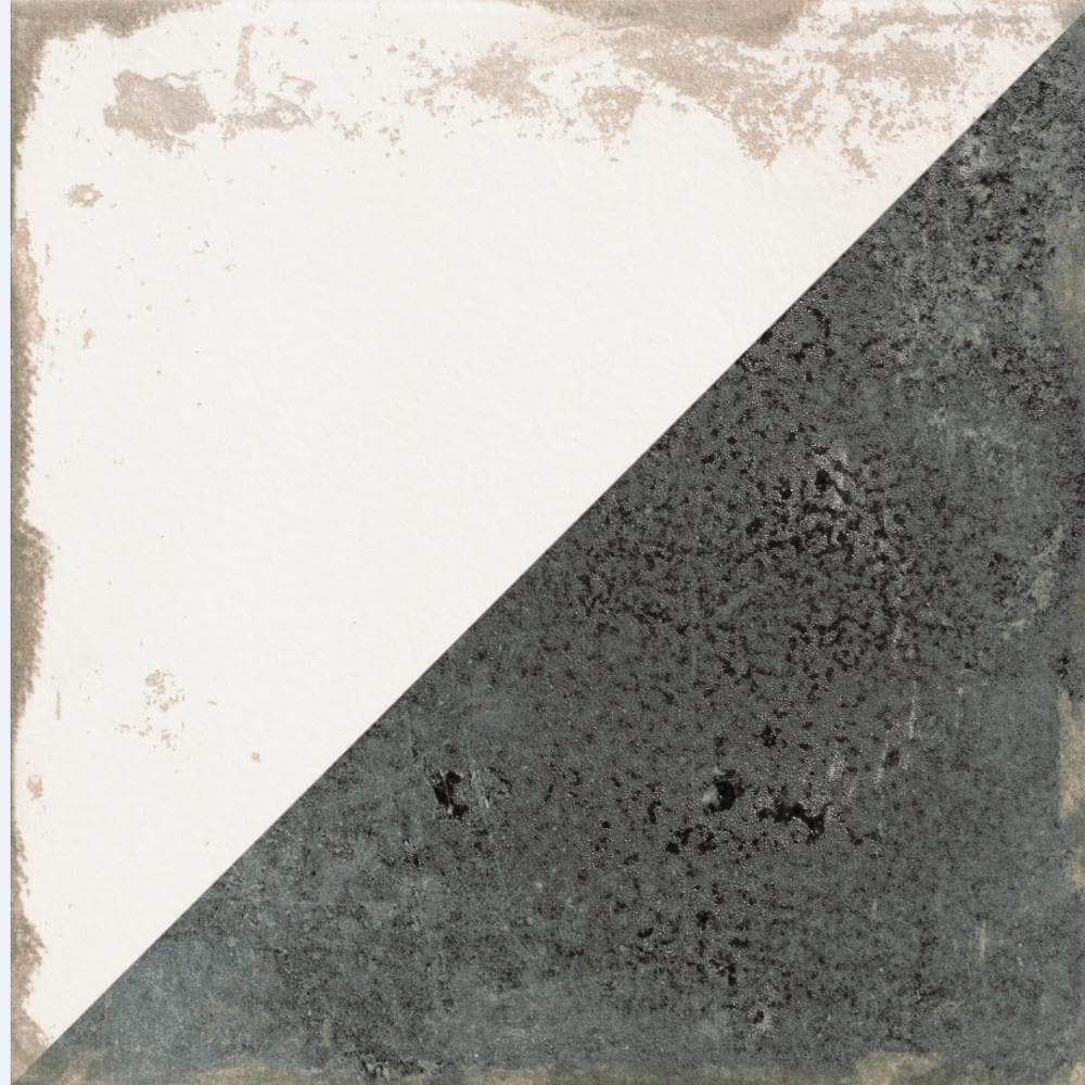 Emser F36RHAPDI1313 Rhapsody 9-Pack Diagonal 13-in x 13-in Matte Porcelain Encaustic Floor and Wall Tile
