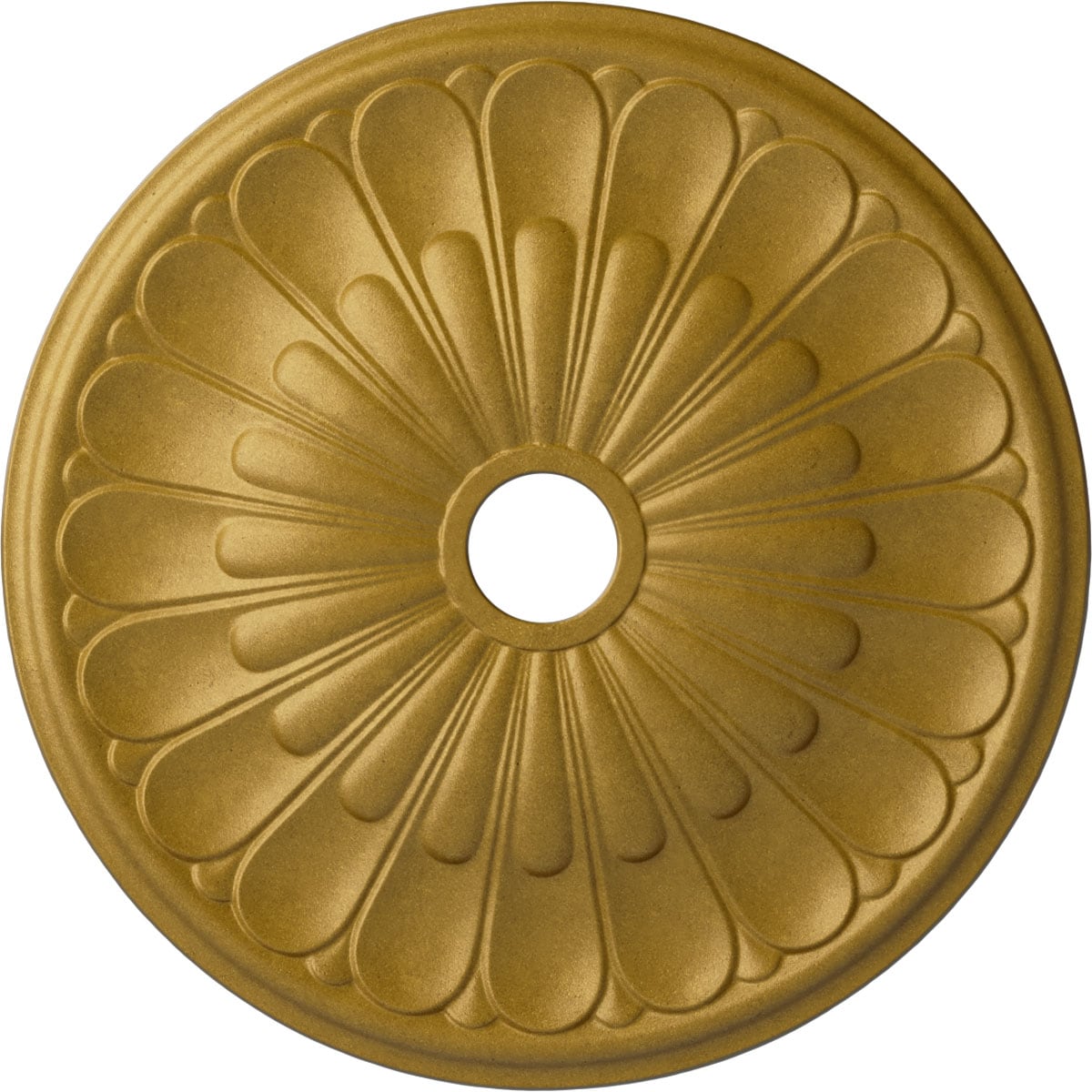 Ekena Millwork CM26ELPGS Elsinore 26.75-in W x 26.75-in L Painted Pharaohs Gold Polyurethane Whole Ceiling Medallion