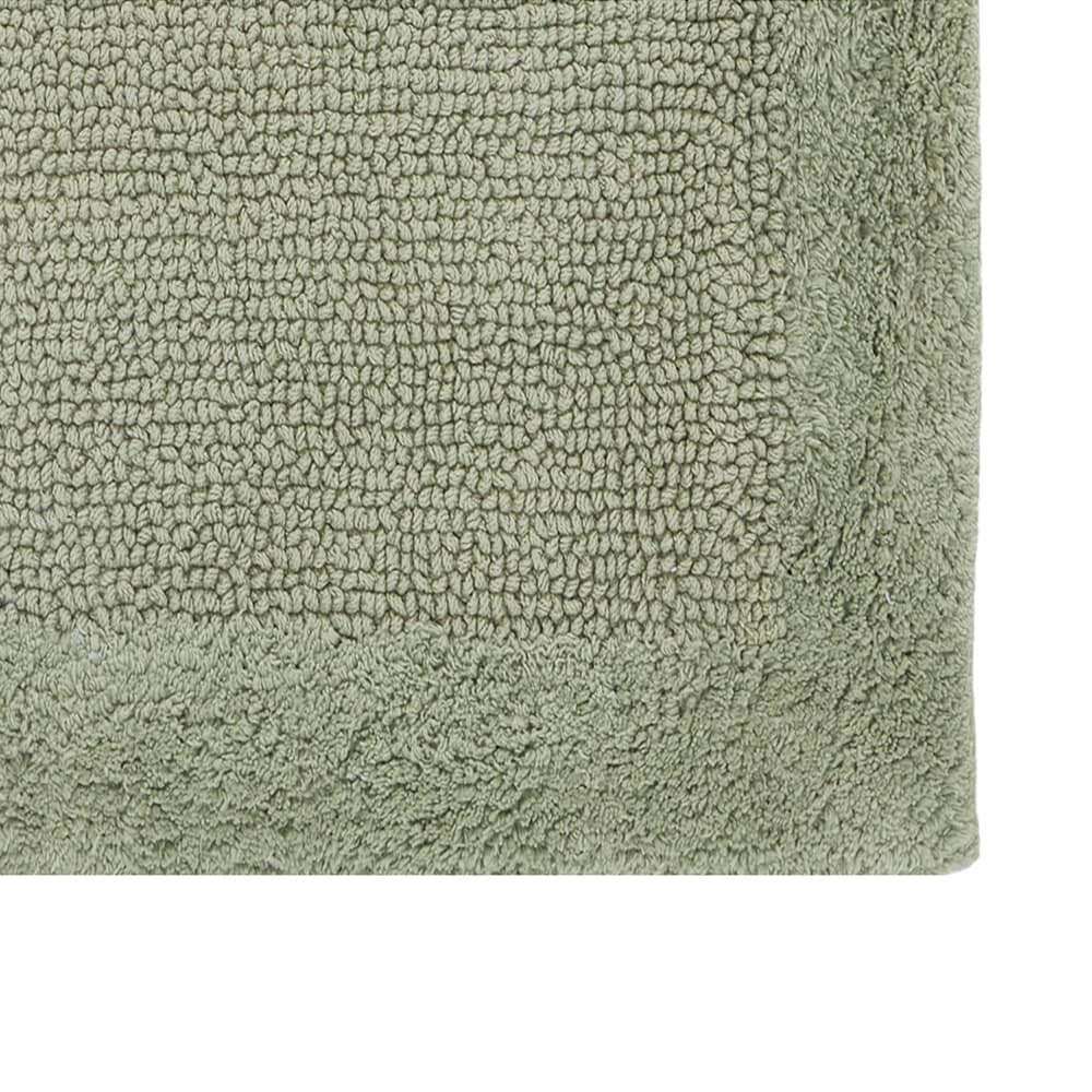 Dark Sage 20" x 20" Cotton Reversible Contour Bath Rug