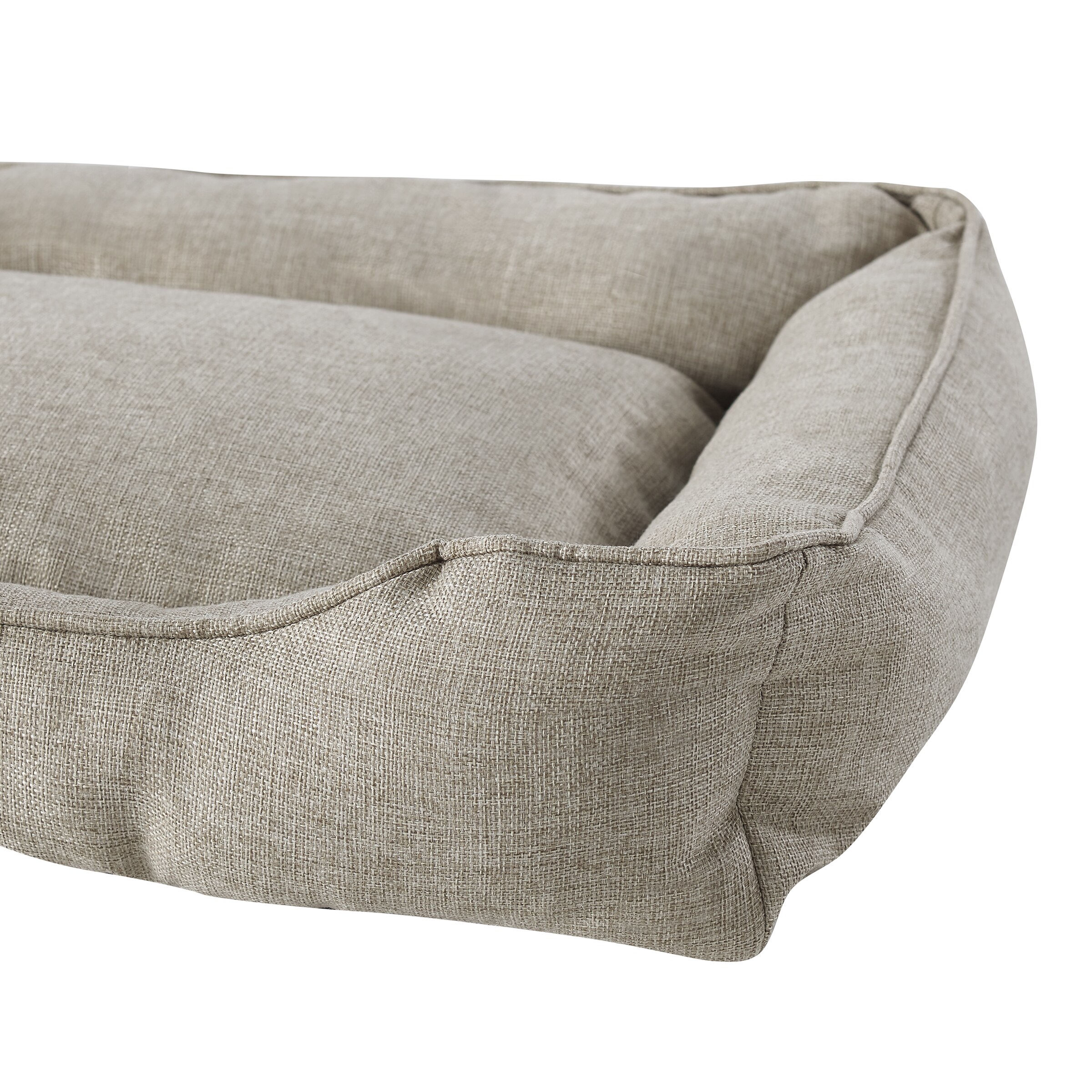 Sam's Pets Square Brown Bolster Dog Bed (Medium) in the Pet Beds