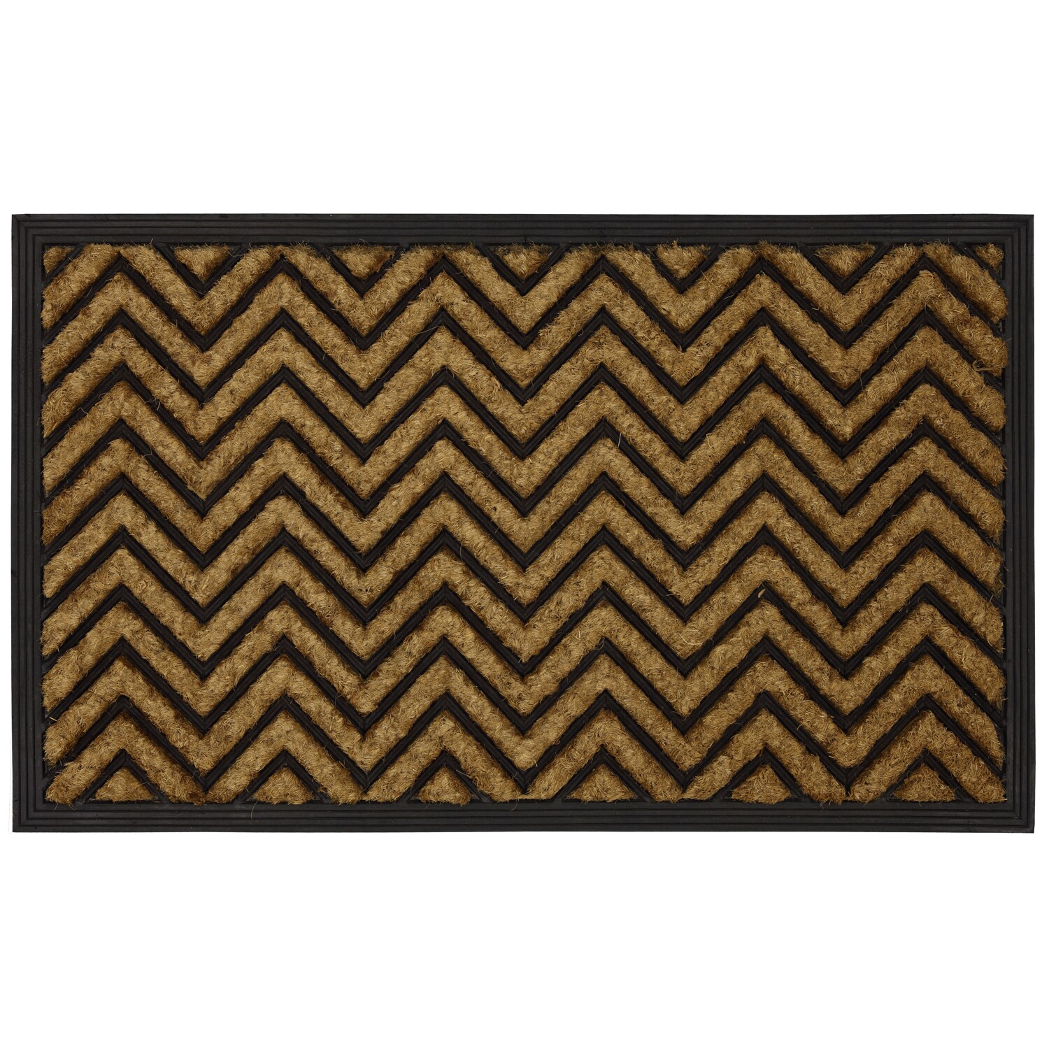 Style Selections MI124-ZERBC-17.5X29.5 Brown/Tan Rectangular Door Mat