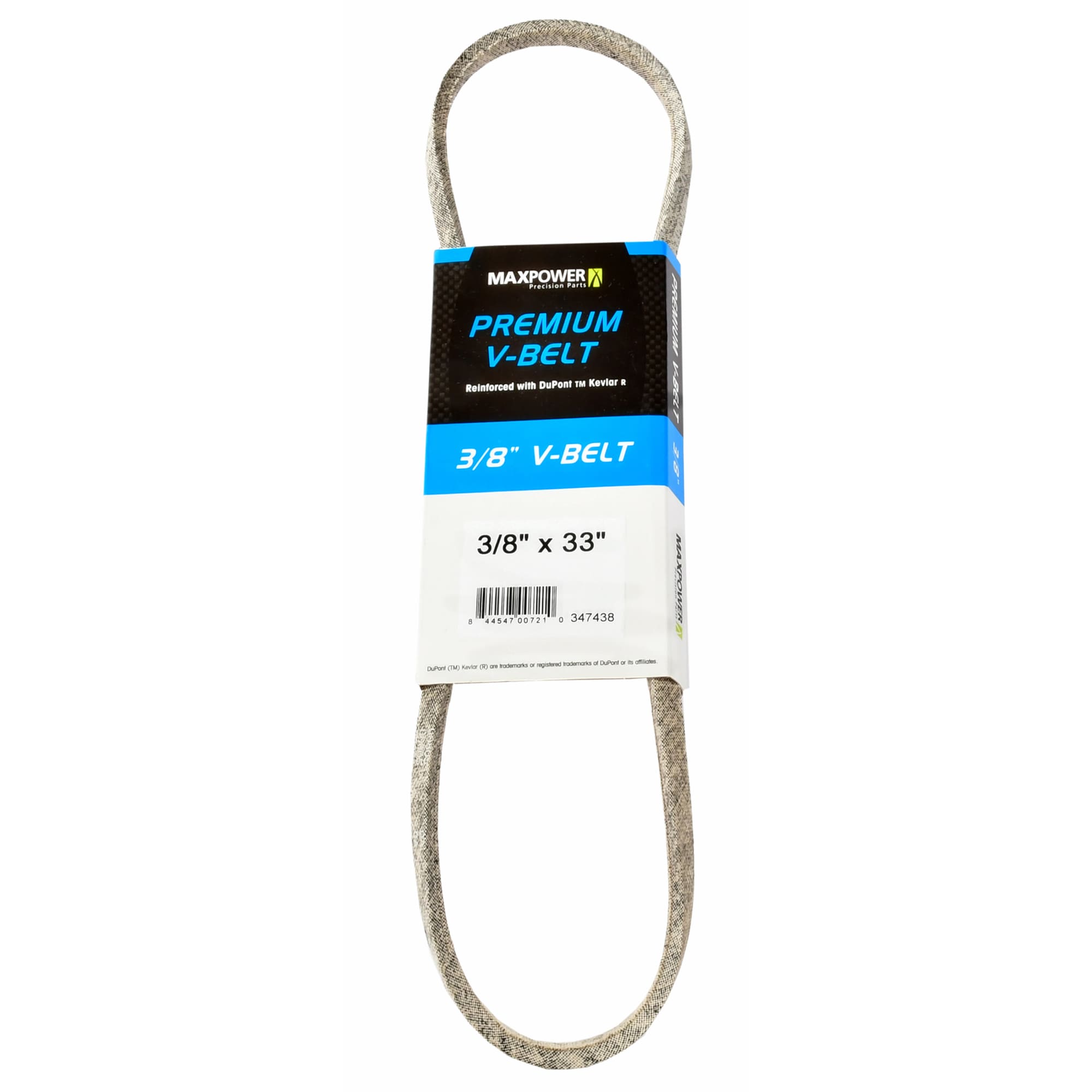 MaxPower 347438 3/8-in x 33-in V-belt Belt , for Riding mower/Tractors , Replaces OEM Part Number Universal