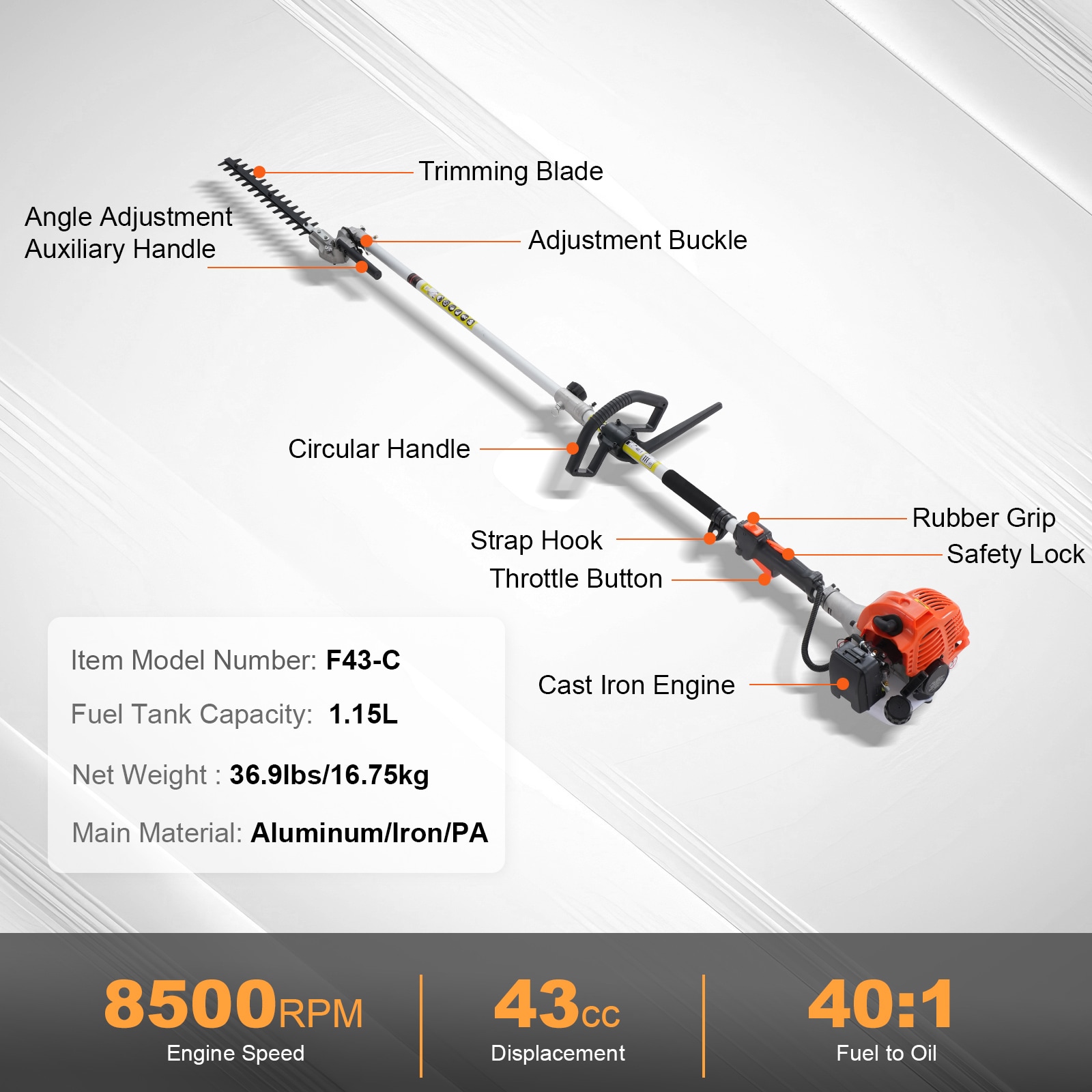 VEVOR SCRQLLJGZJDG05153V0 Cordless-Hedge-Trimmers - View #7