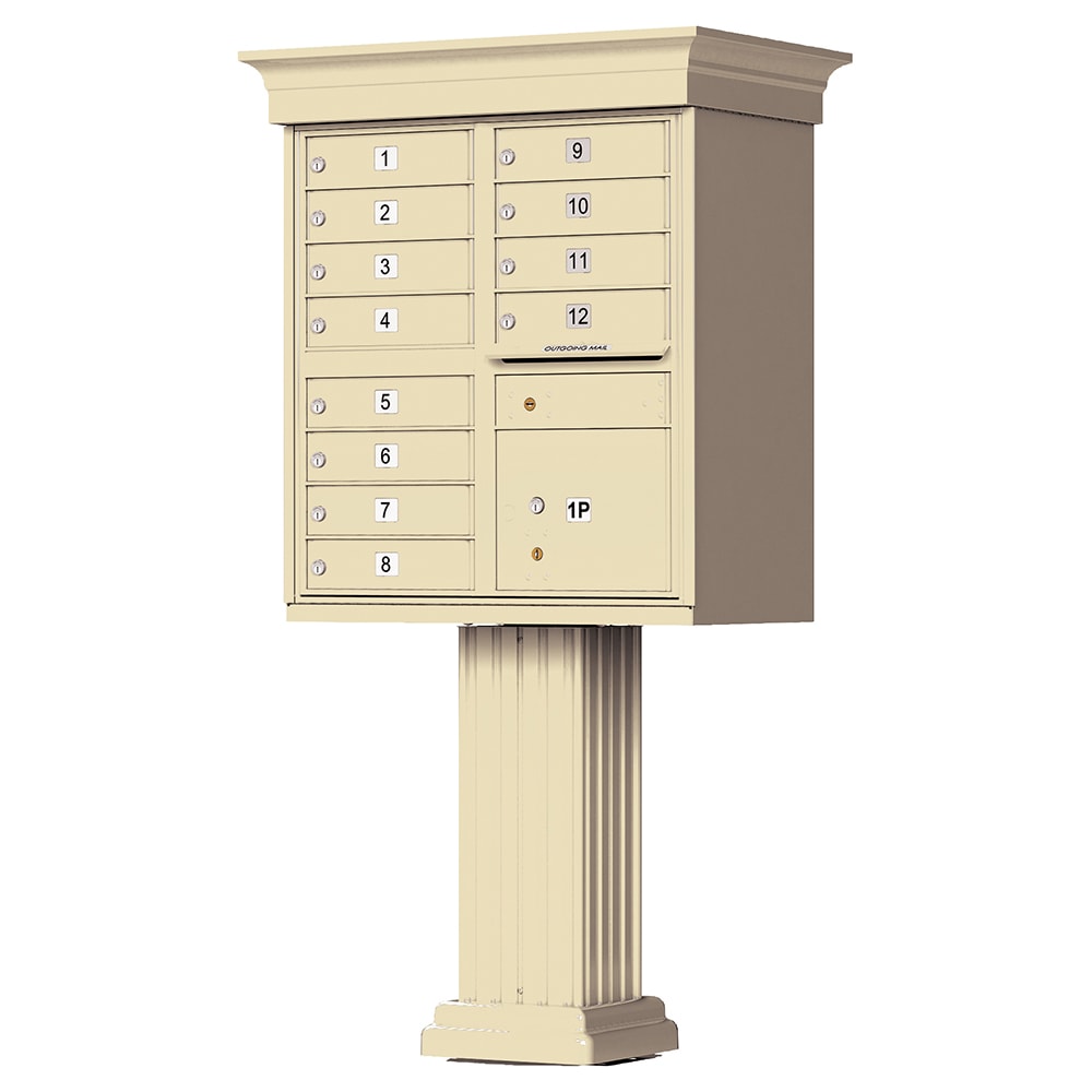 Florence 1570-12VSD Vogue Classic Locking Metal Standard Mailbox Brown
