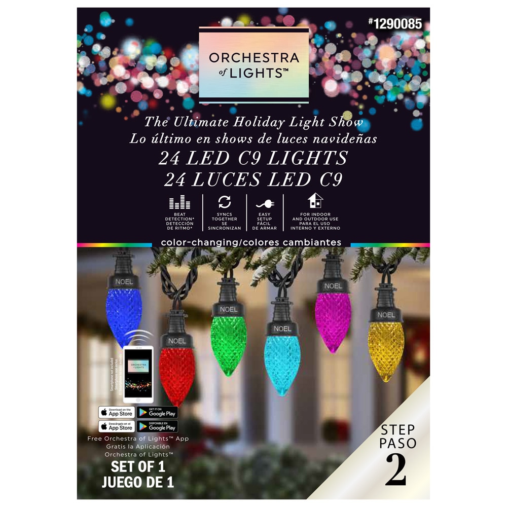Gemmy Orchestra of Lights 24Count 23ft Multifunction Multicolor LED