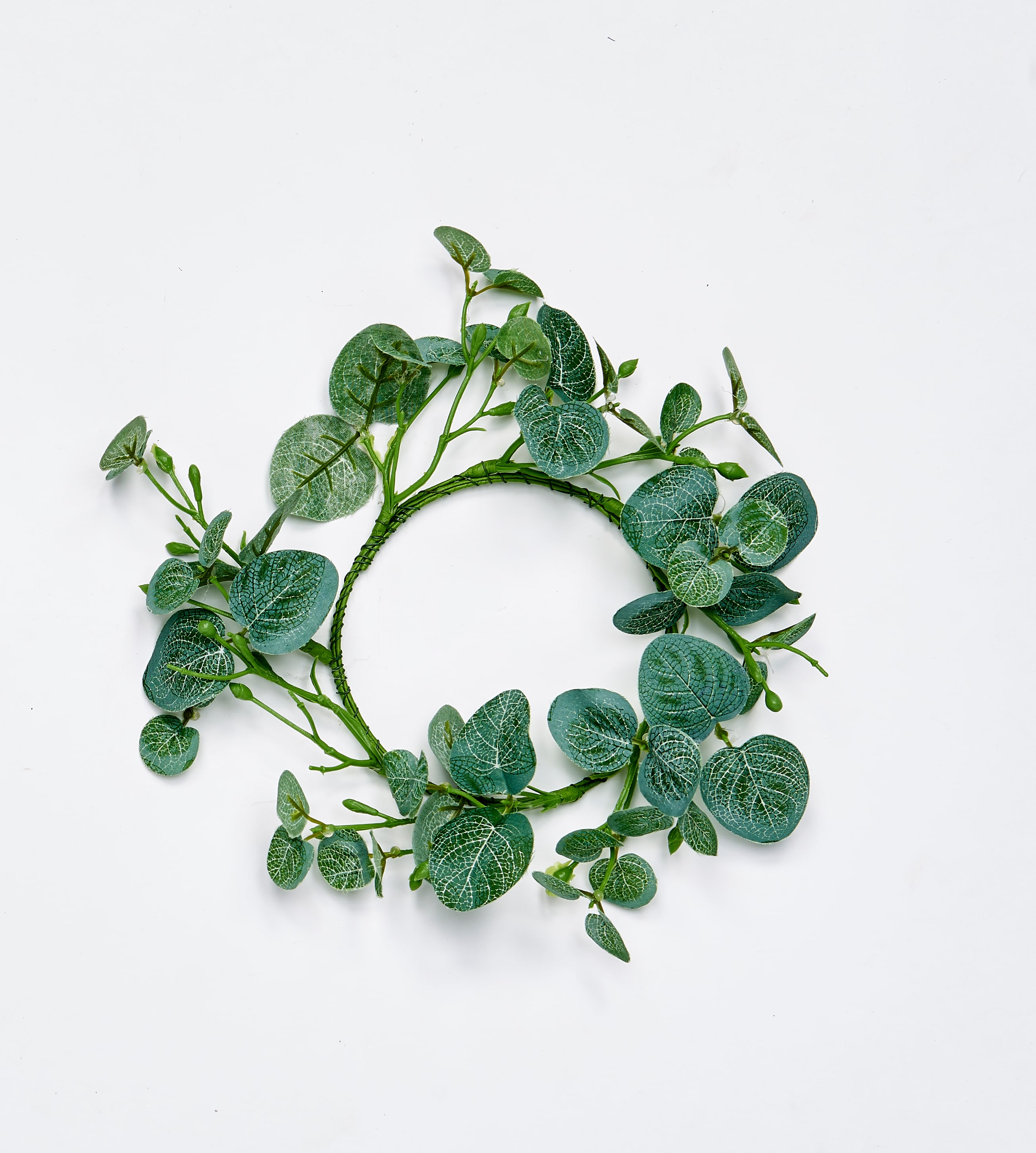 Worth Imports Set of 2 Green Artificial Leaf Pillar Candle Rings, 8-in ...