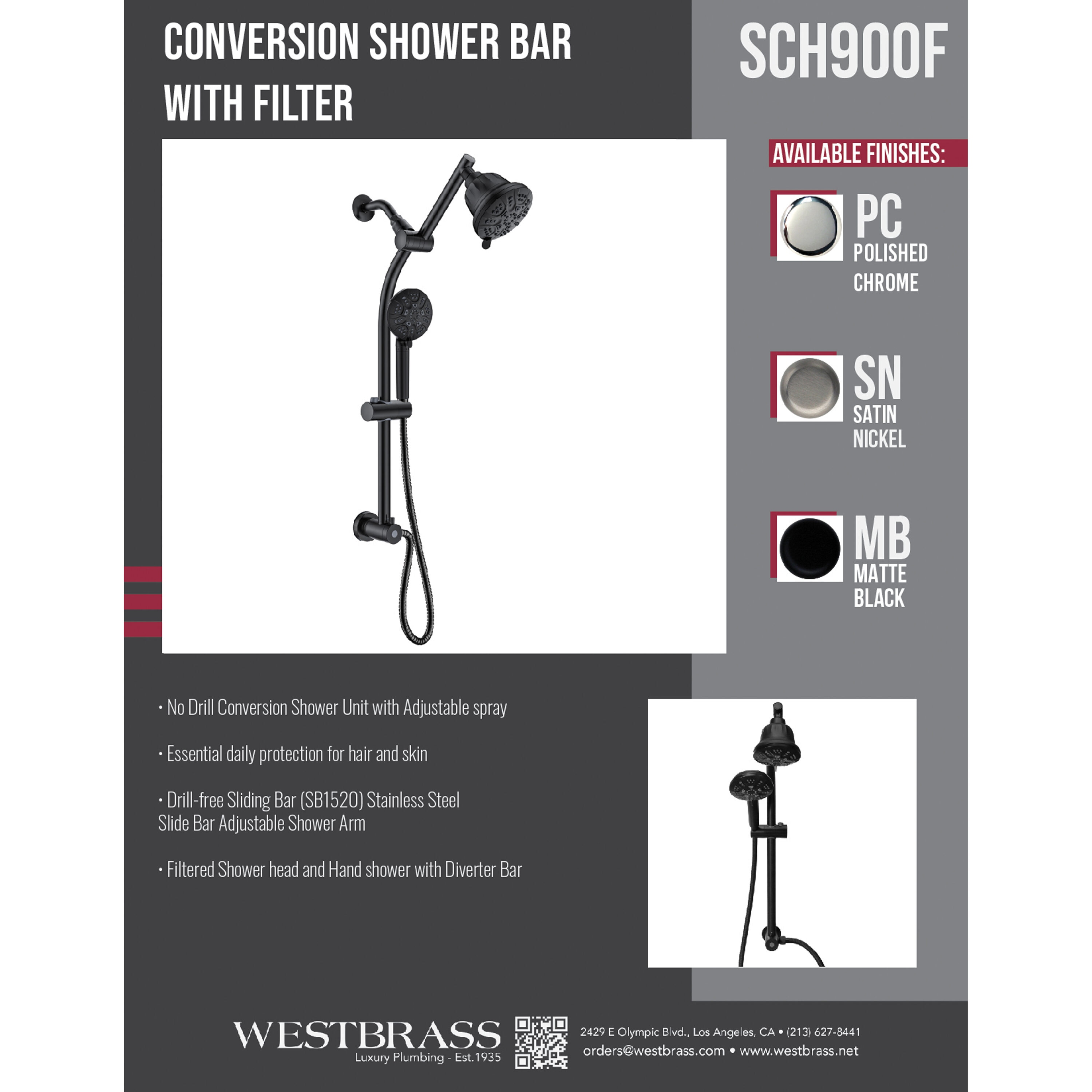 Westbrass SCH900F-26 Fixed-Showerhead - View #7