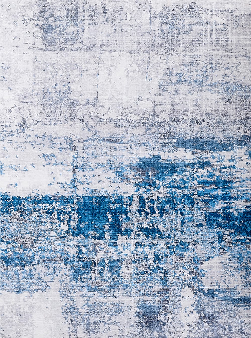 Amazing Rugs ZP1027-35 3 x 5 (ft) Polyester Gray/Turquoise Rectangular Indoor Abstract Machine washable Area rug