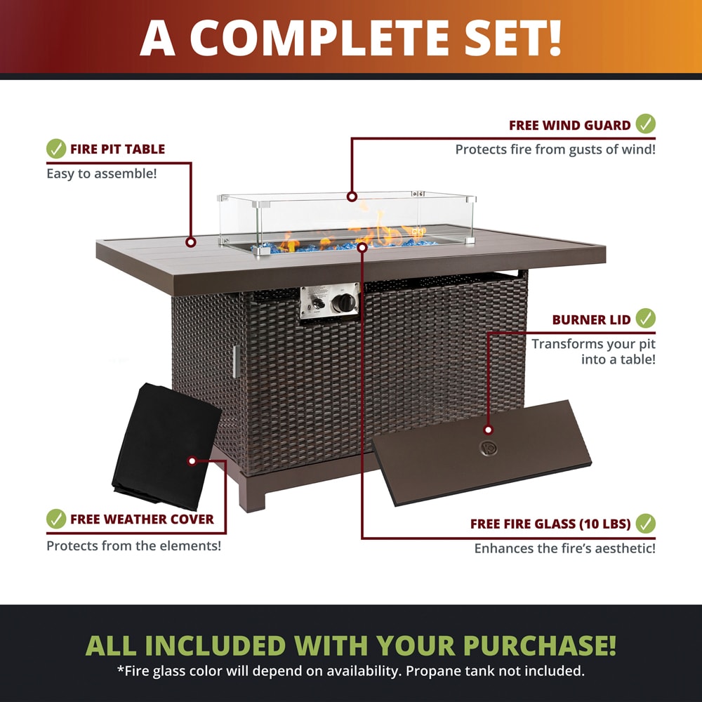 Kinger Home FP-003TBRN-SET-GRY Patio-Conversation-Sets - View #6