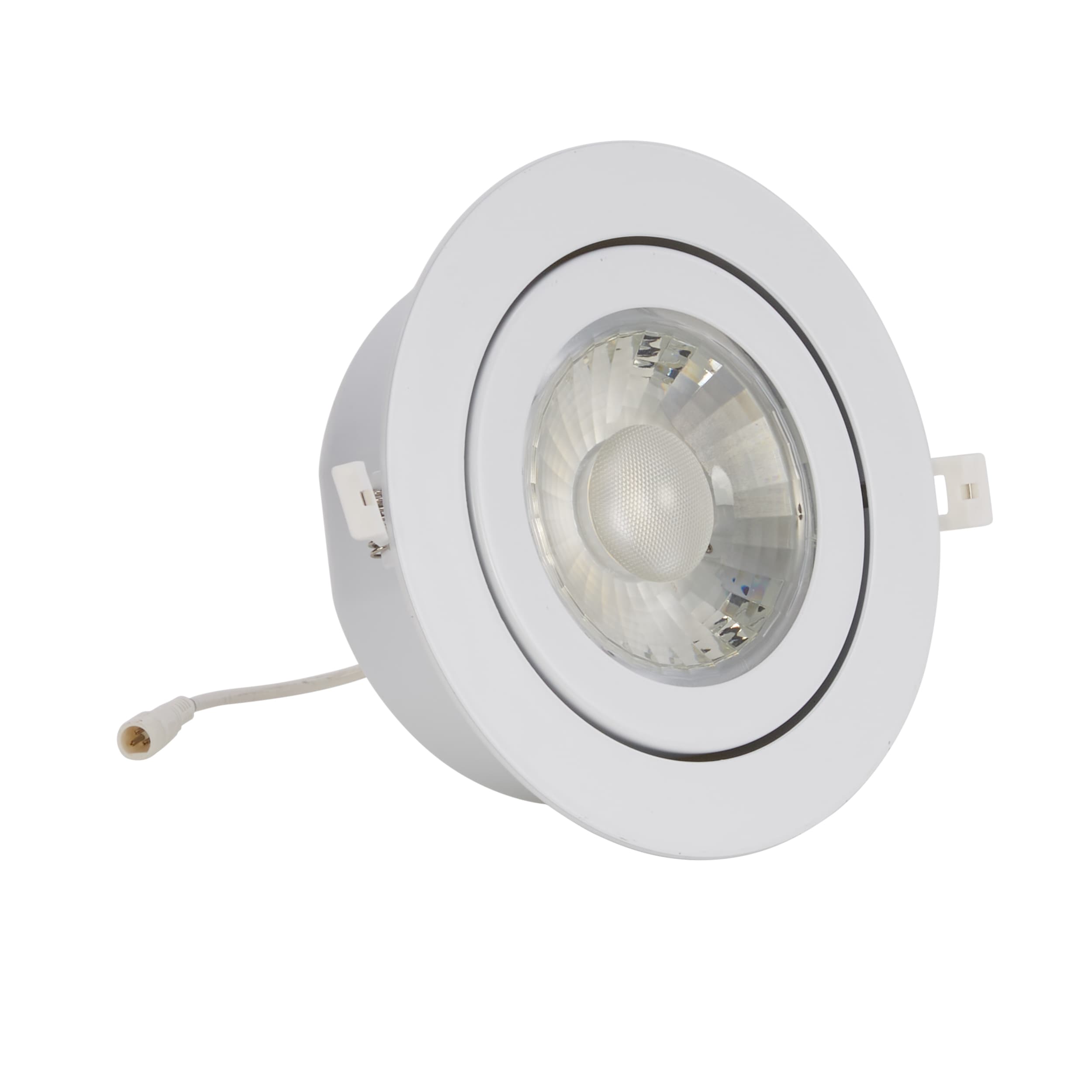 Utilitech Canless Gimbal Color Choice 5-in or 6-in 65-Watt Equivalent White Round Dimmable Recessed Downlight | LLEDR6XT/ADJ/5CCT