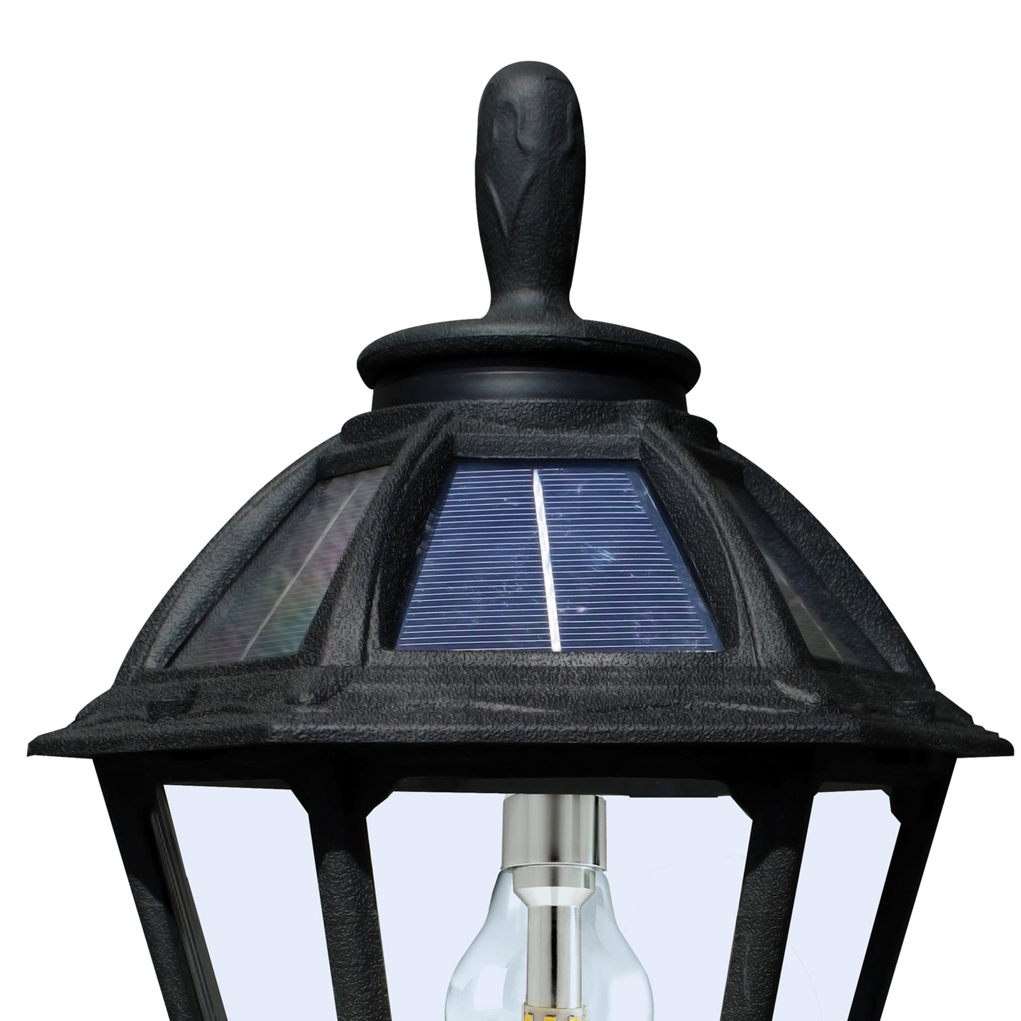 Gama Sonic Polaris 44.25-in H Black Solar LED Post Light in the ...