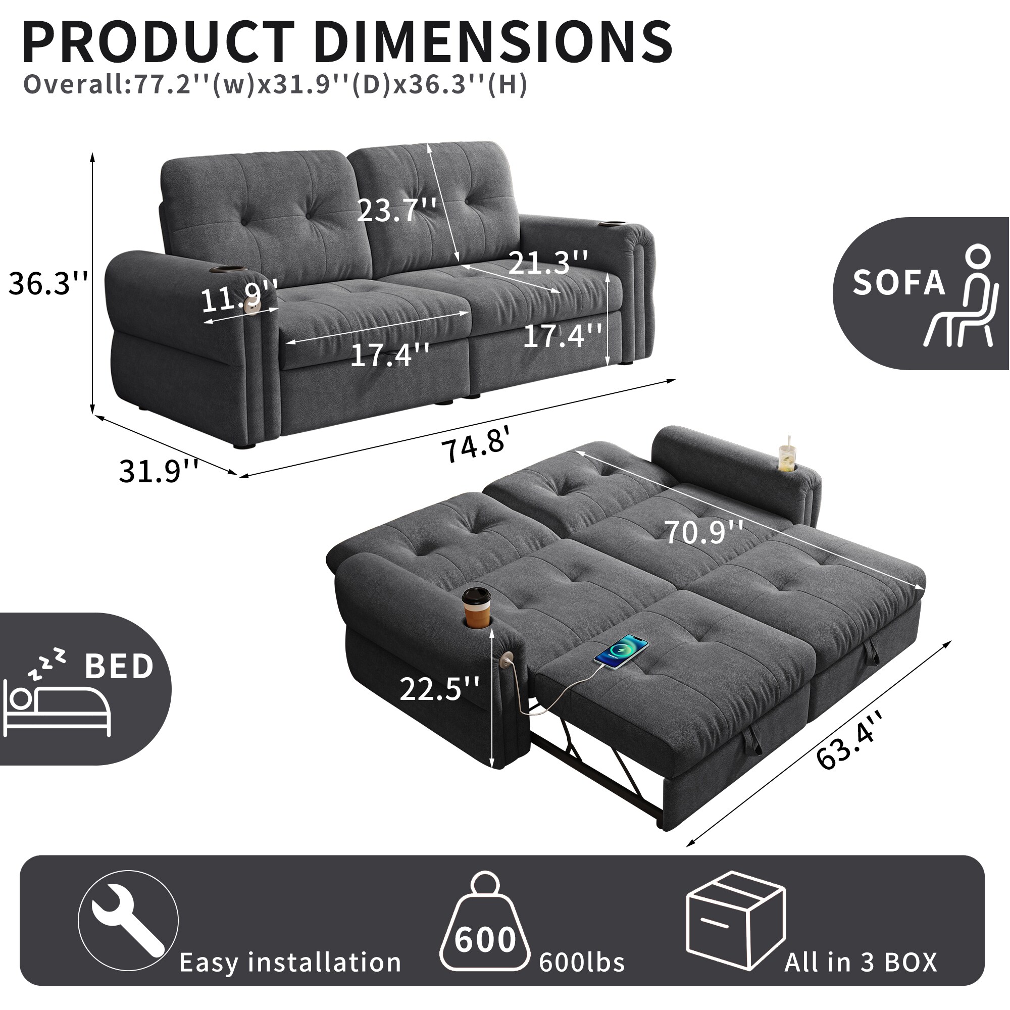 Bybafun YE9600066 futons - View #4