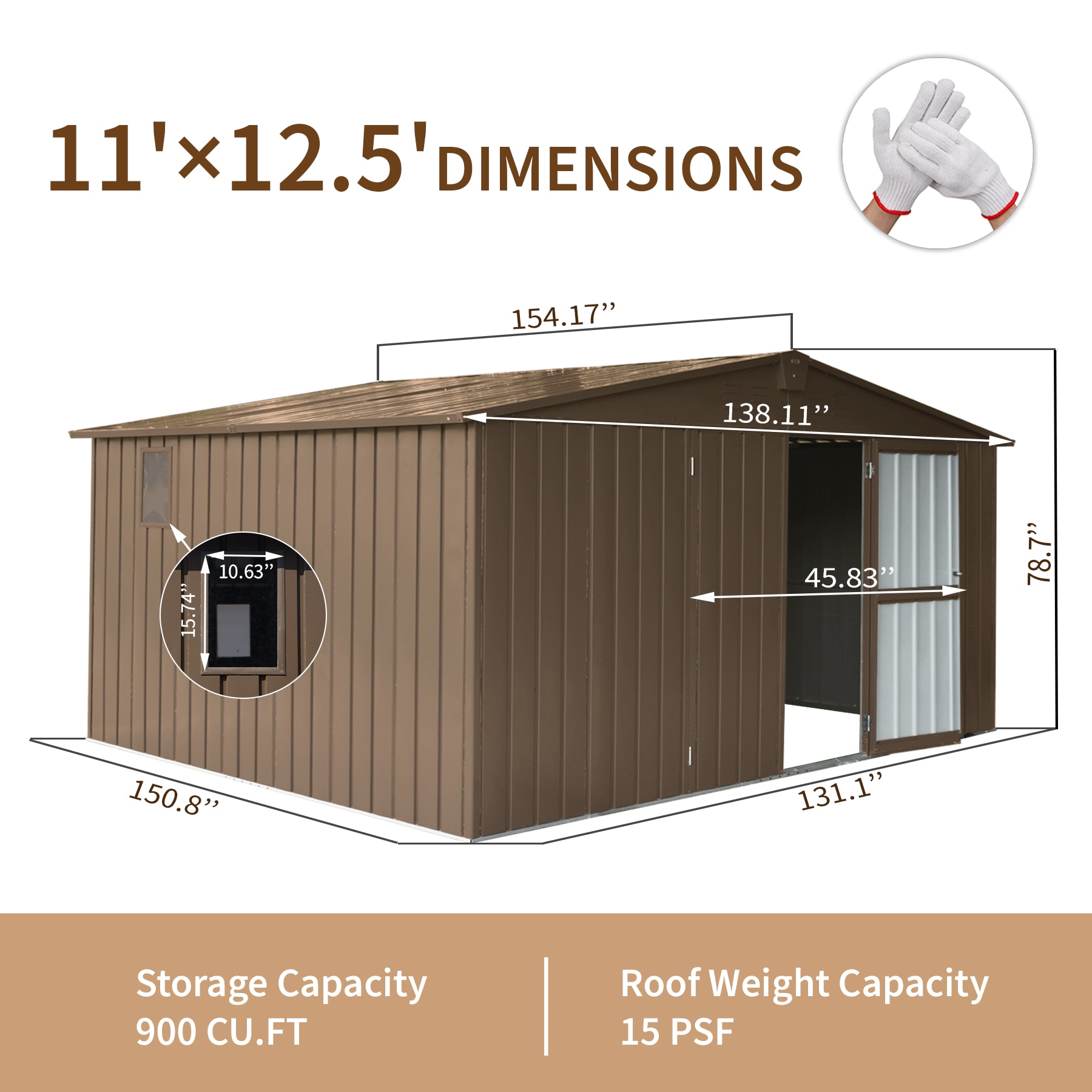 Mondawe MD-W2794-00005 Metal-Storage-Buildings-Sheds - View #5