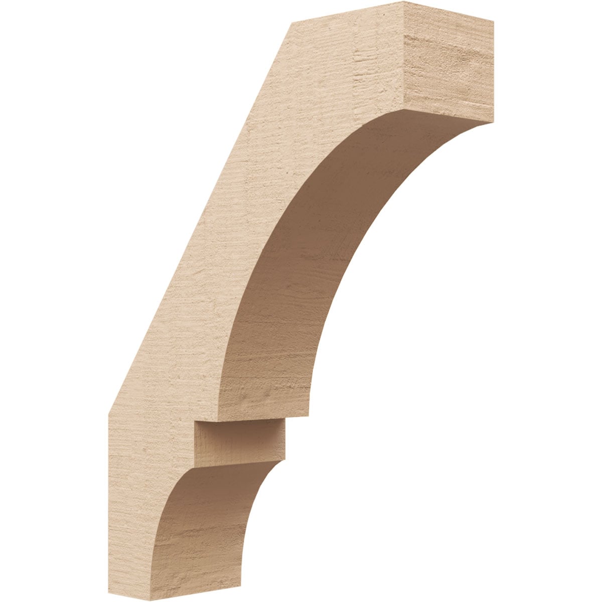 Ekena Millwork BRCUR05X16X22BOARCPR 5-in x 22-in x 16-in Primed Urethane Balboa Rough Cedar Woodgrain TimberThane KneeBrace