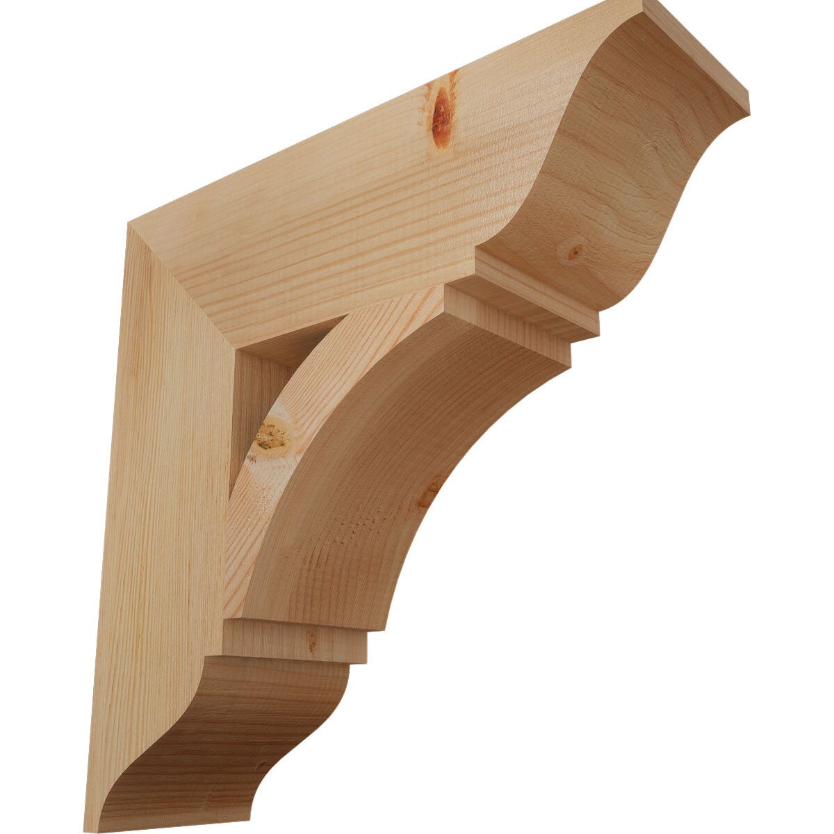 Ekena Millwork BKT06X20X20THR01SDF Thorton traditional smooth 5-1/2-in x 20-in x 20-in Douglas fir Brown Wood Standard bracket