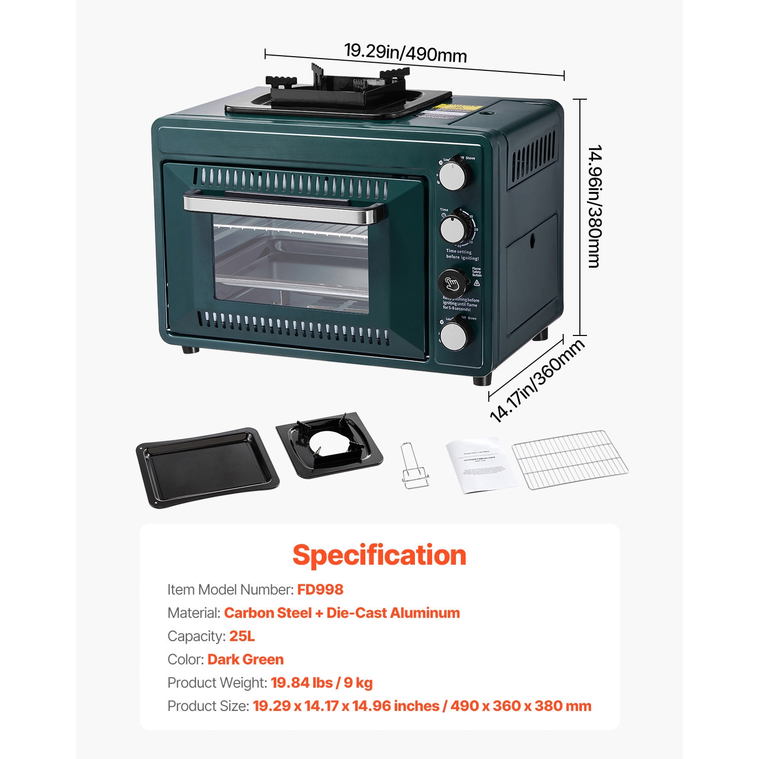 VEVOR SCZHKMLSECDT07818V0 Dwall-Elec-Oven - View #7