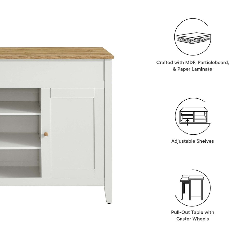 Modway EEI-6727-OAK-WHI Kitchen-Furniture - View #2