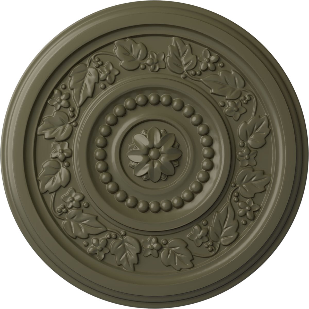 Ekena Millwork CM16MAPTF Marseille 16.125-in W x 16.125-in L Painted Turtle Polyurethane Whole Ceiling Medallion