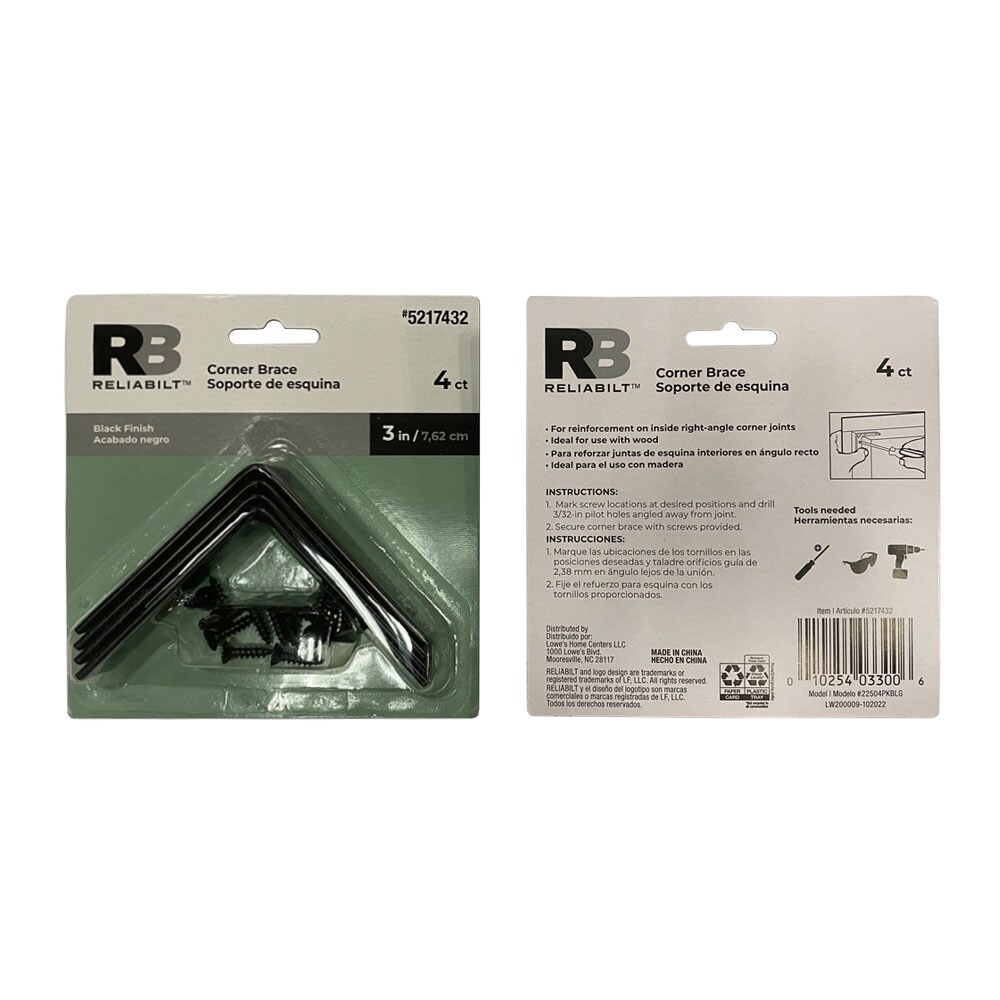 RELIABILT 22504PKBLG Mending-Plates-Brackets-Braces - View #6