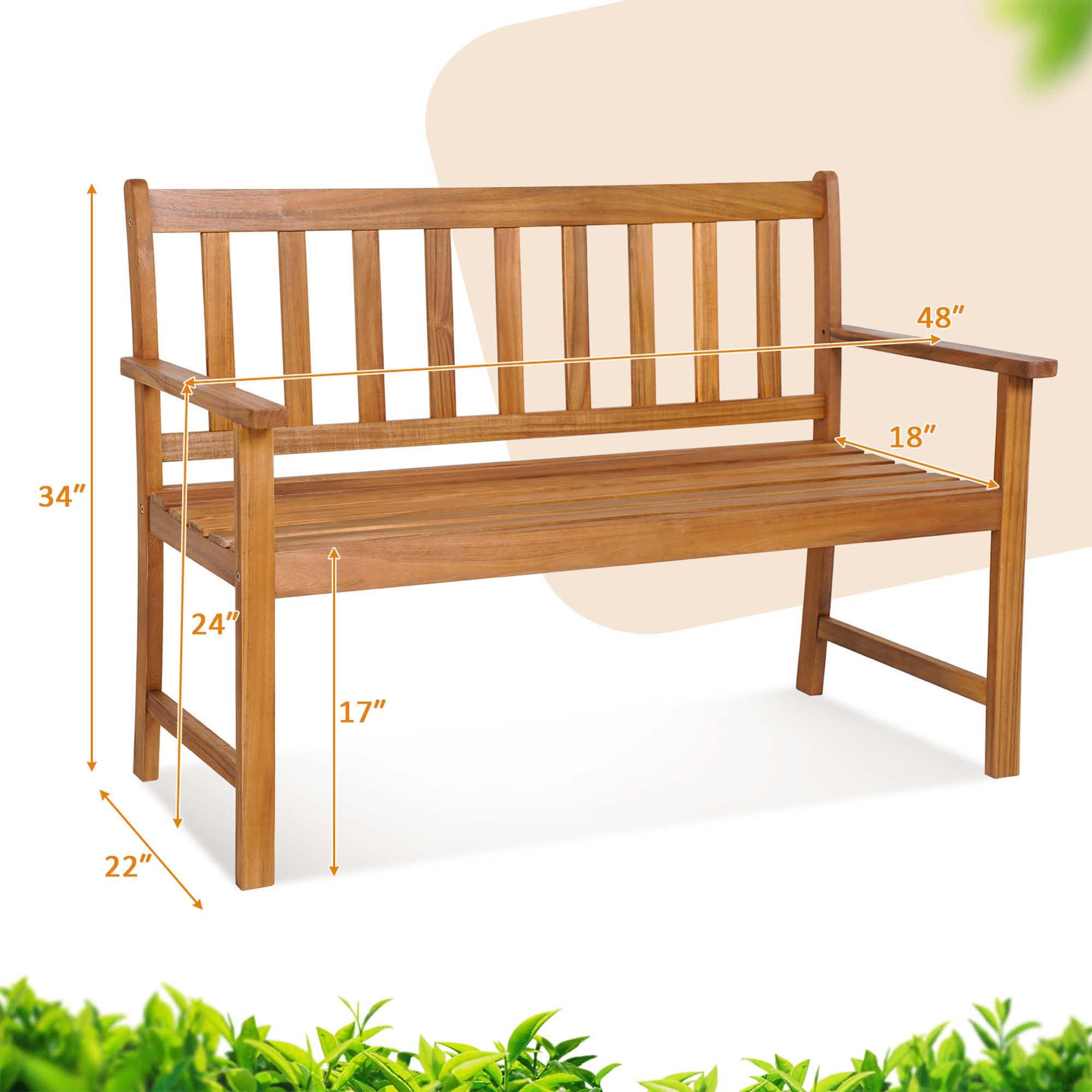 Acacia discount garden bench