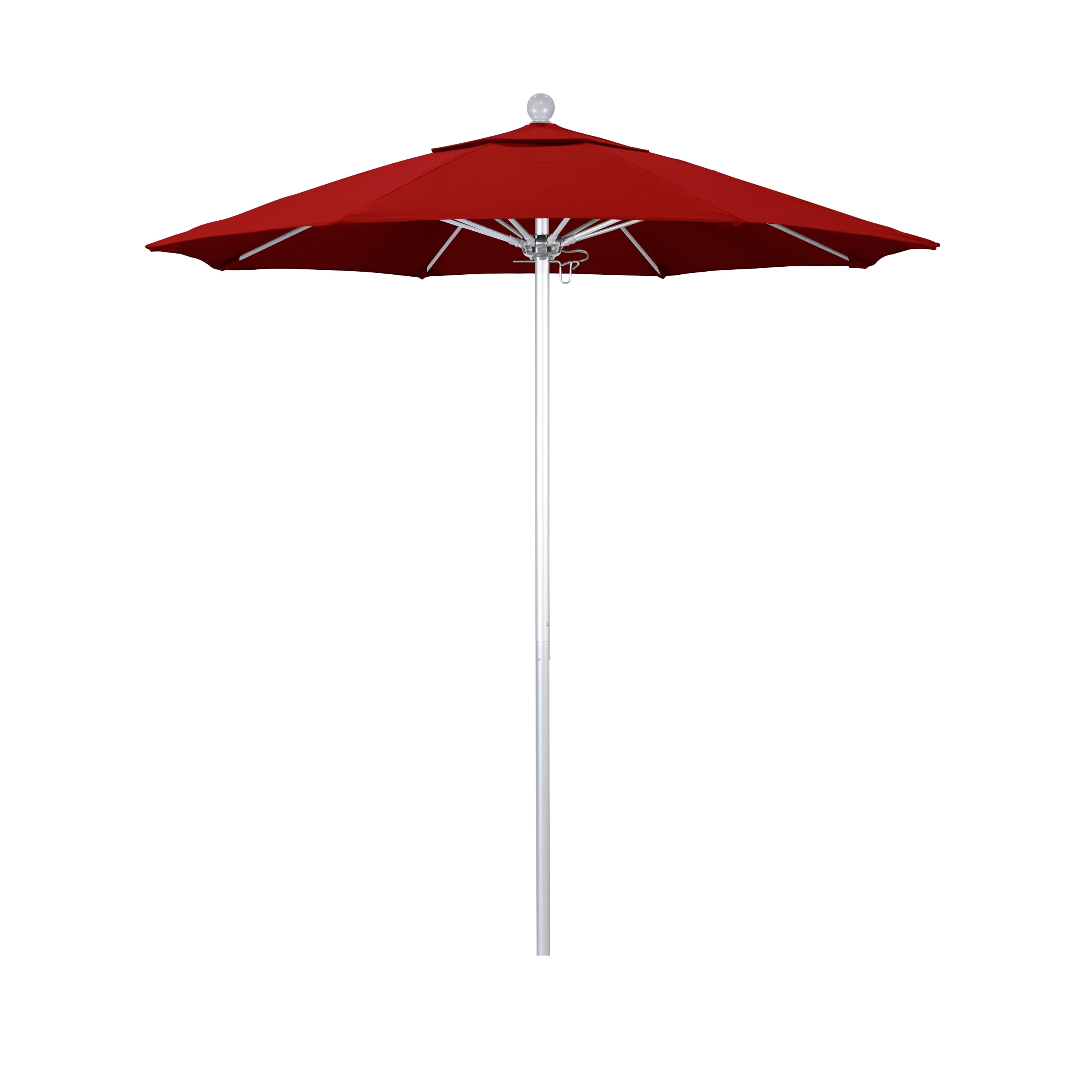 California Umbrella ALTO758002-5403 7.5-ft Aluminum Red No-tilt Market Patio Umbrella