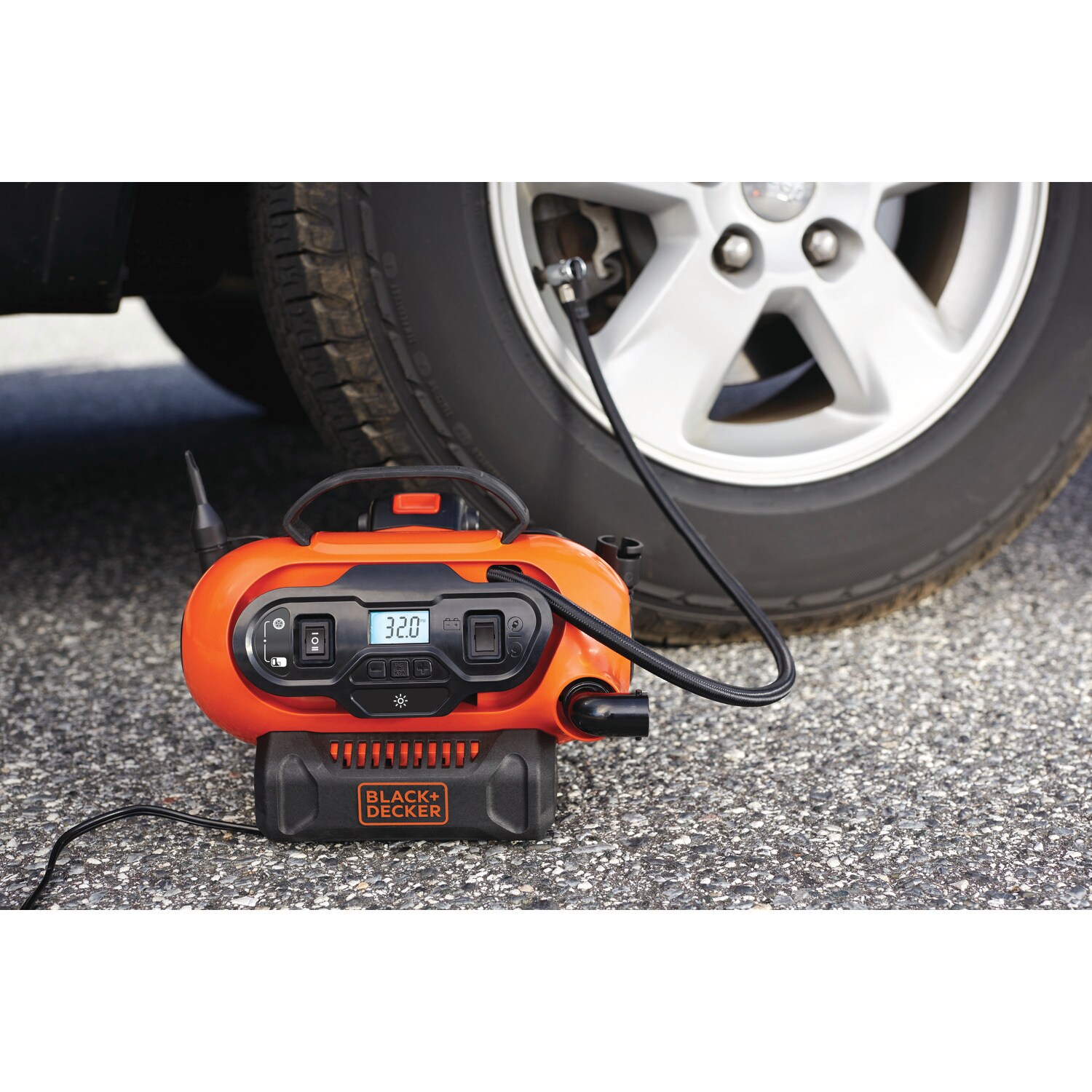 BLACK+DECKER 120 Lithium Ion (li-ion) Air Inflator (Power Source:  Battery/Car/Electric) in the Air Inflators department at