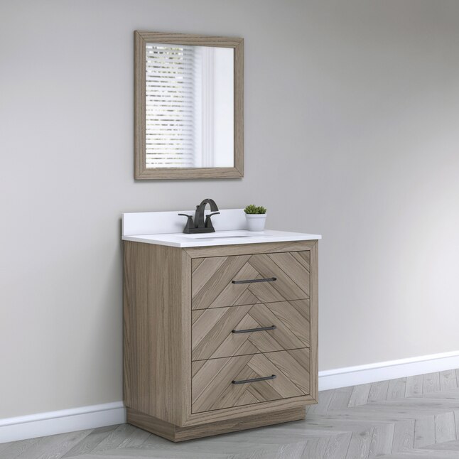 Style Selections 36 In Weathered Oak, Dorston 36 Vanity Combo