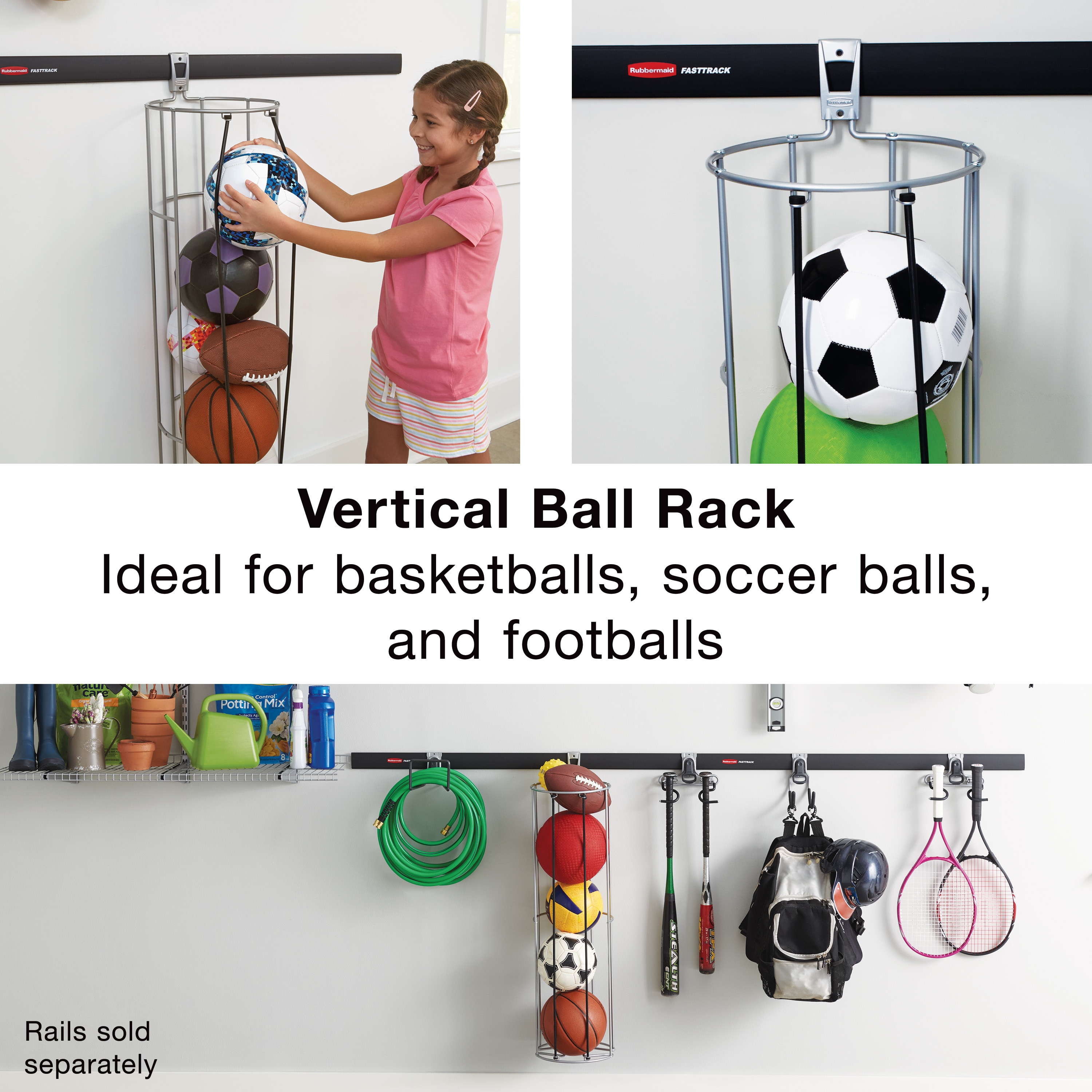 Rubbermaid 2079602 Garage-Storage-Rail-Sys-Acc - View #3