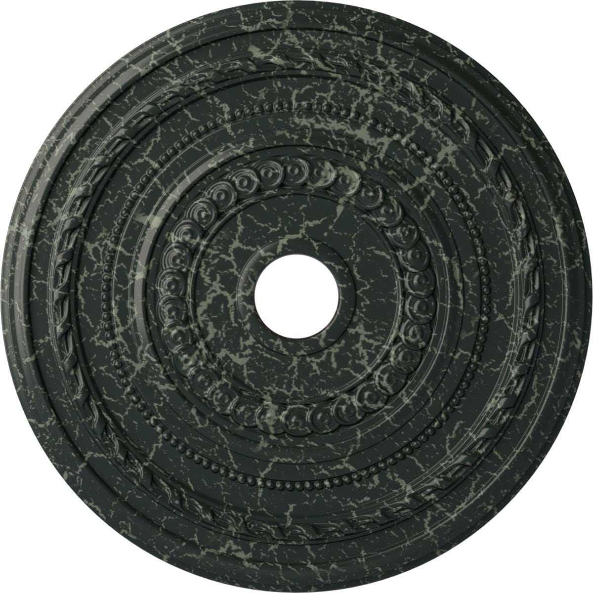 Ekena Millwork CM25COPTC Cole 25.375-in W x 25.375-in L Painted Turtle Crackle Polyurethane Whole Ceiling Medallion