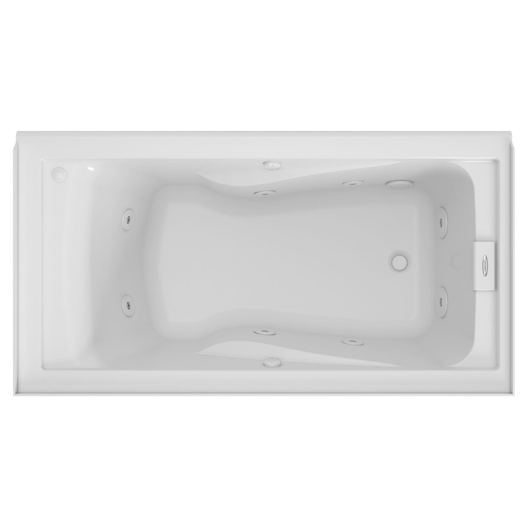 Mainstream 60-in x 32-in White Acrylic Alcove Whirlpool Tub (Right Drain) | - American Standard 2948LC-RHO.020