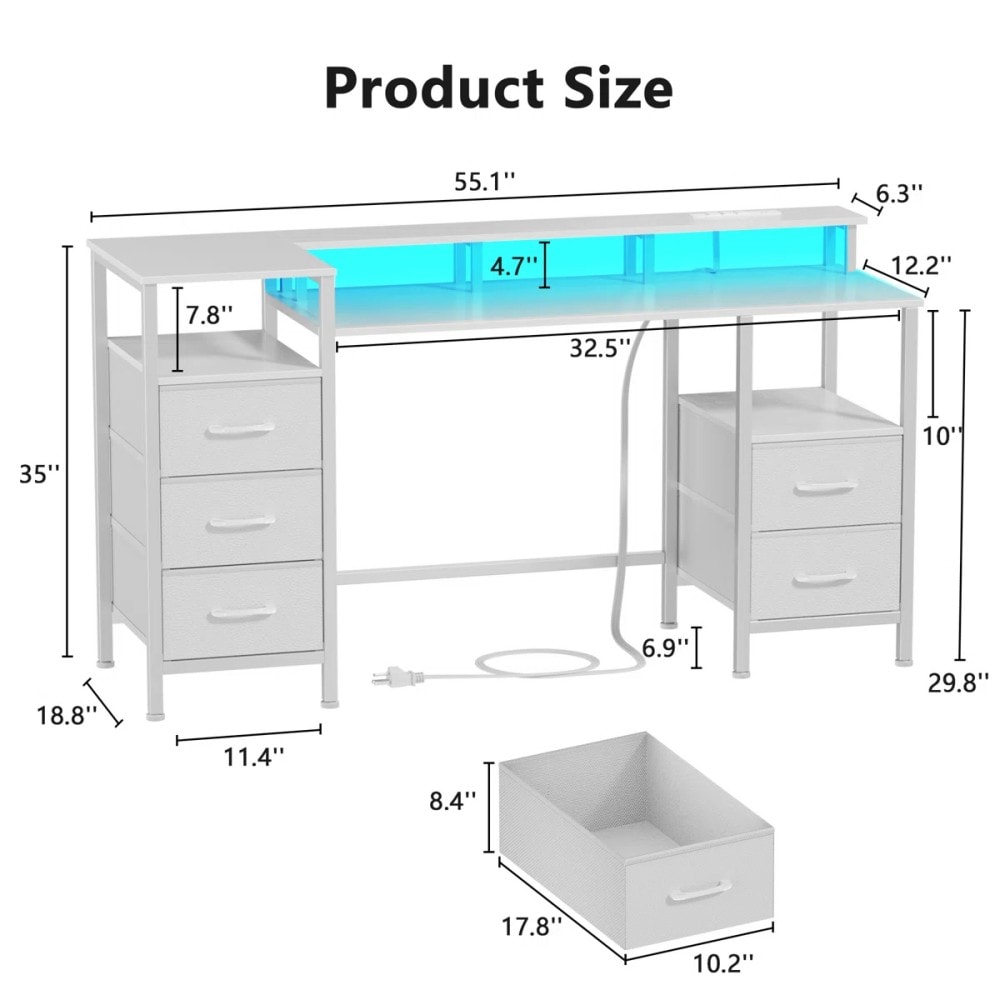 Furologee CD-031-CL-55-1-W desks - View #3