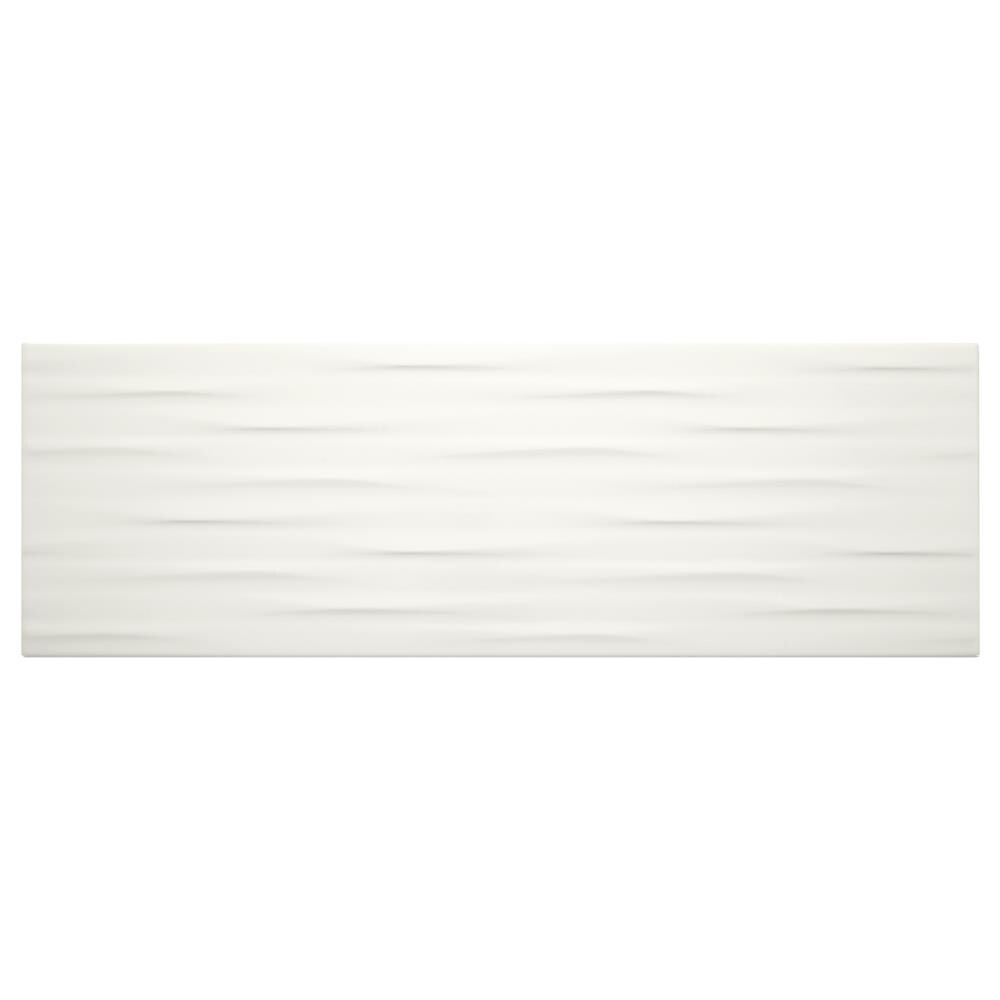American Olean ES30824WAVHC1P2 Elegant Structures Gloss White 8-in x 24-in Glazed Ceramic Wall Tile (1.33-sq. ft/ Piece)