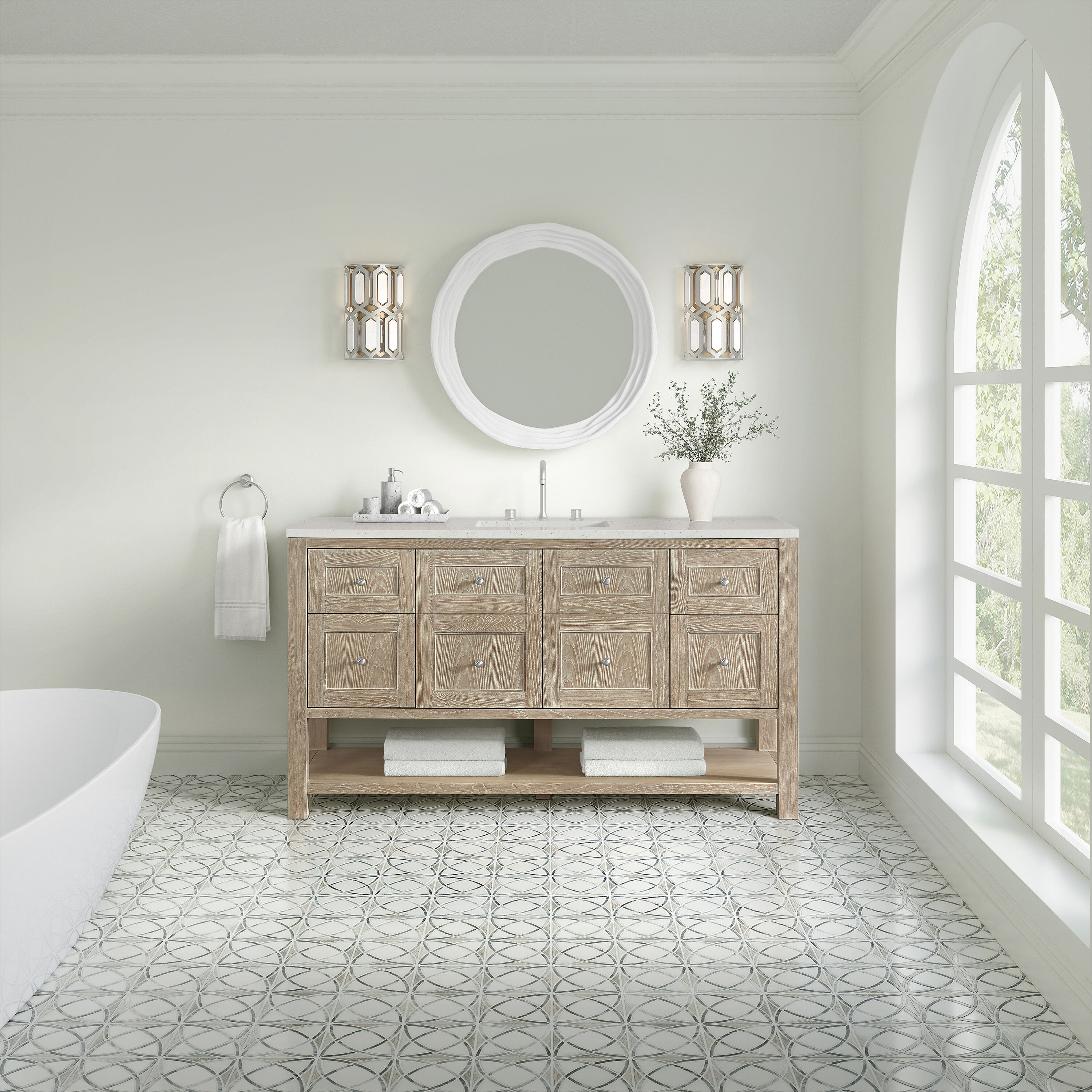 James Martin Vanities 330-V60S-WWO-3LDL Bath-Vanity-Combo - View #2