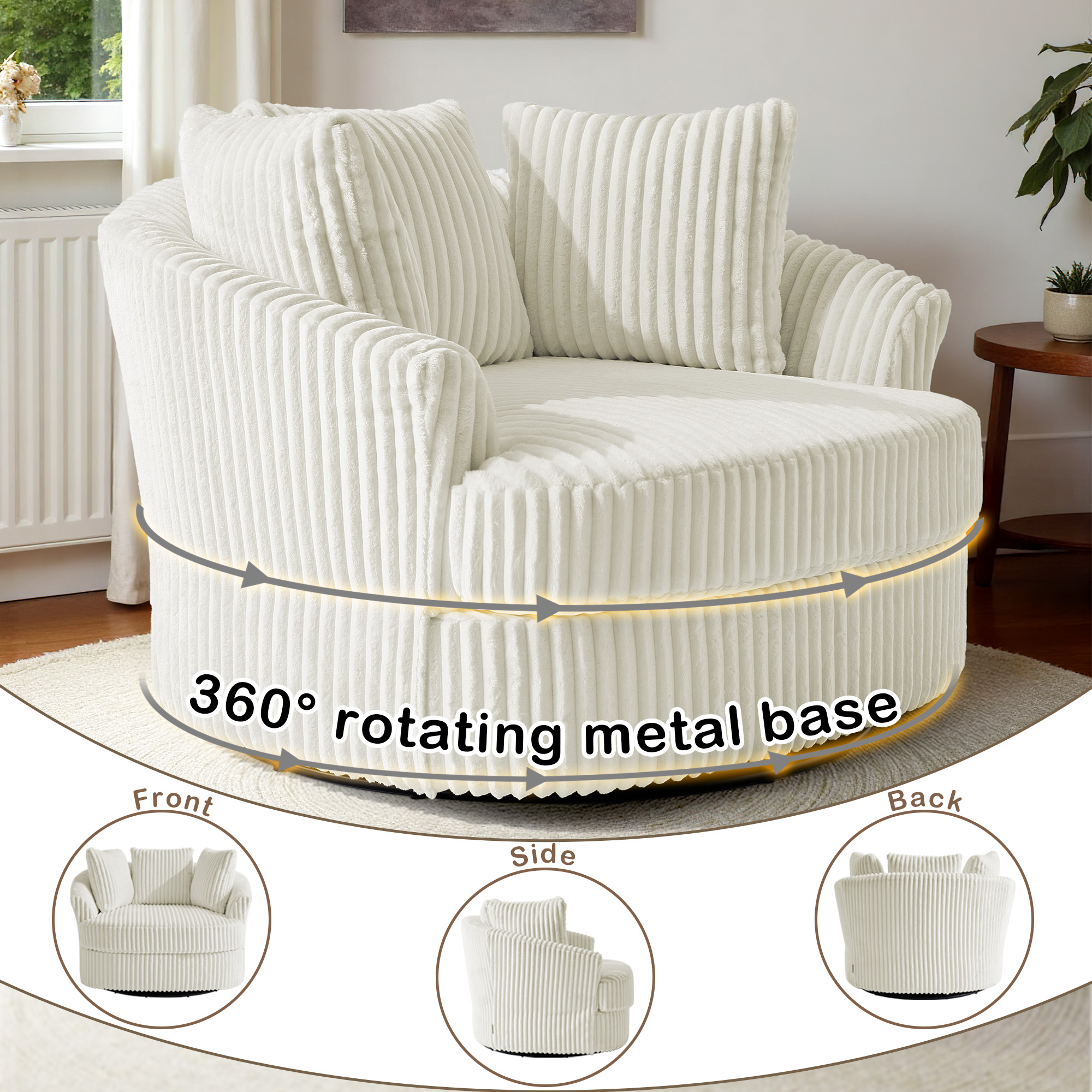 Dreamsidea LS-CH0054-RH BEIGE-2 chairs - View #7