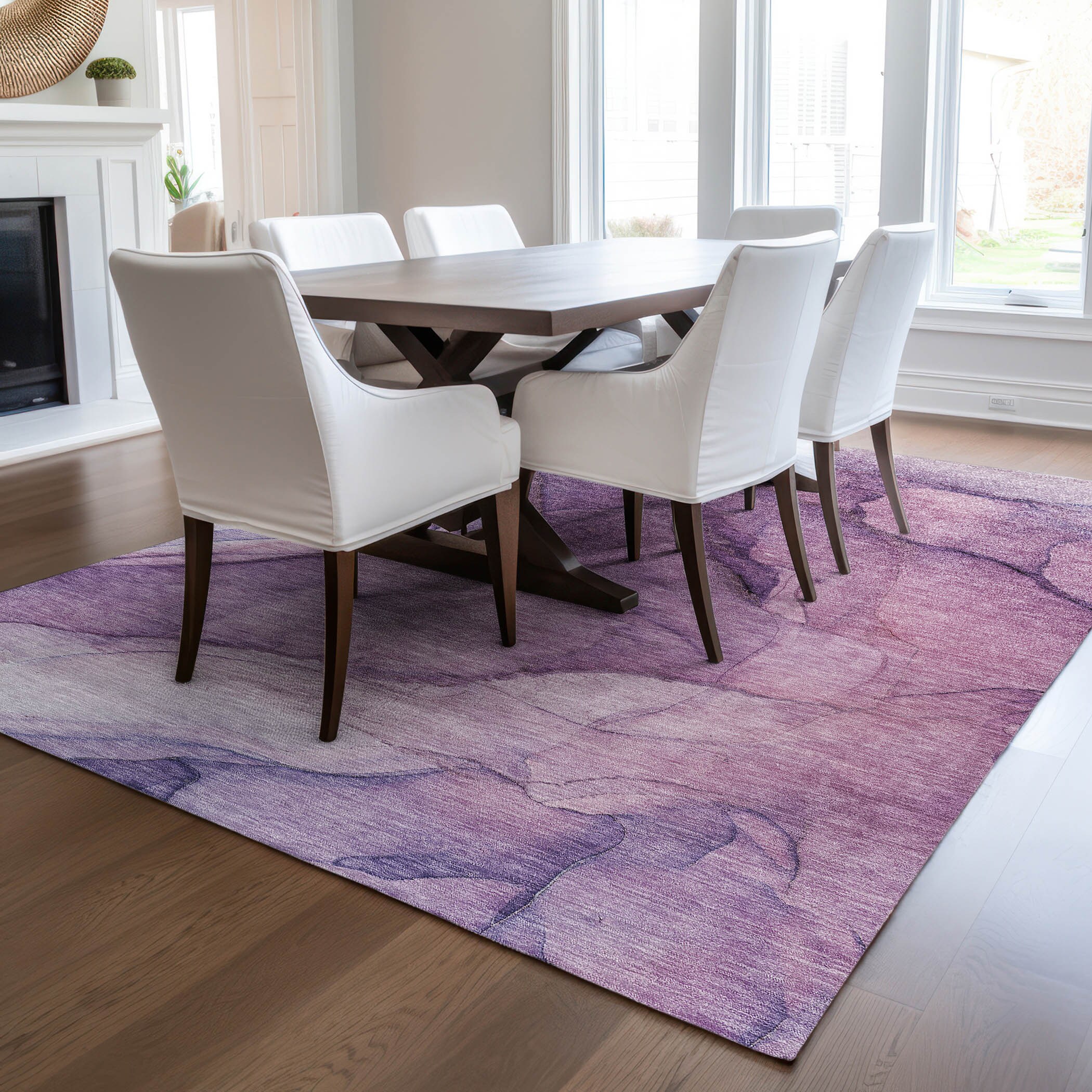 Addison Rugs ACN607PP8X10 Chantille ACN607PP 8 x 10 (ft) Polyester Purple Rectangular Indoor/Outdoor Abstract Machine washable Area rug