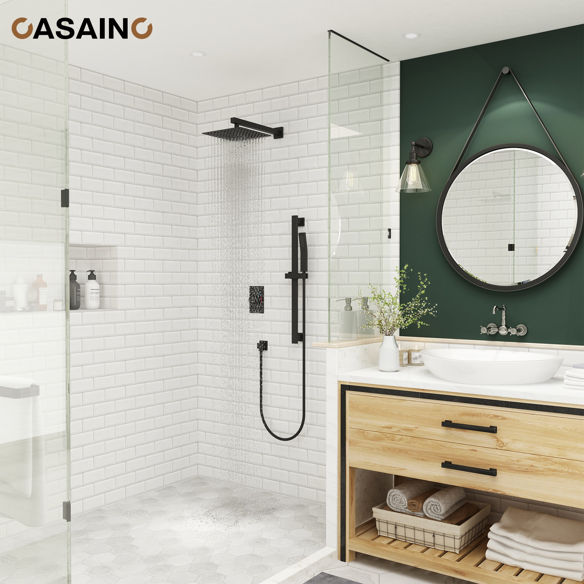 CASAINC KCHS0014-10MB Showerhead-Bar-Panels - View #2