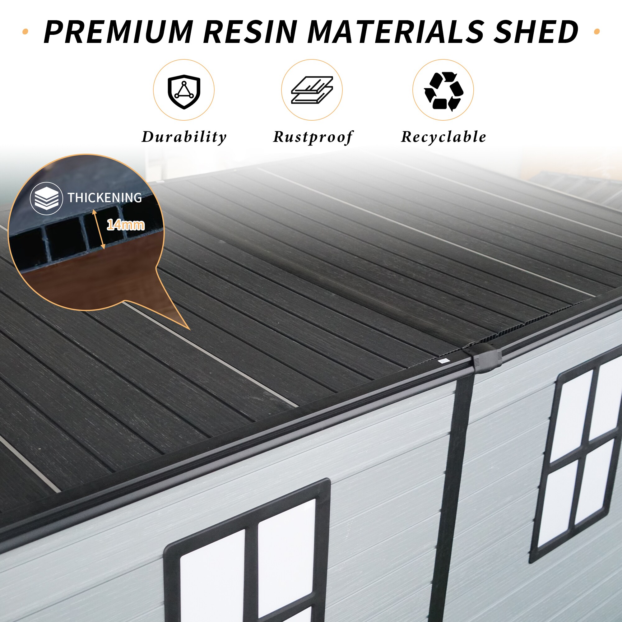 Wooakway FXLS0604-512Z254 Vinyl-Resin-Storage-Buildings - View #3