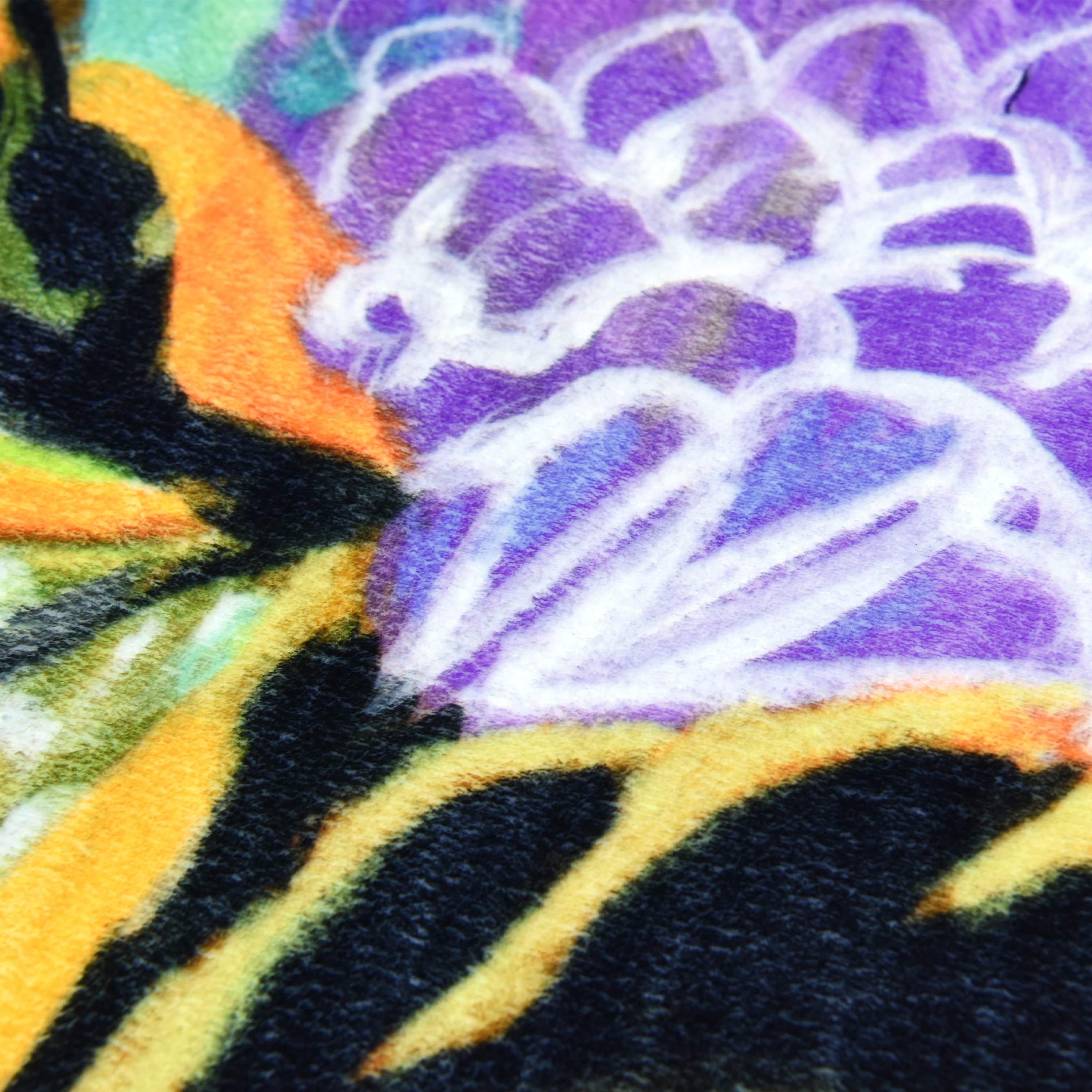 Secret Garden Blue Floral Washable Synthetic Area Rug 5' x 7'